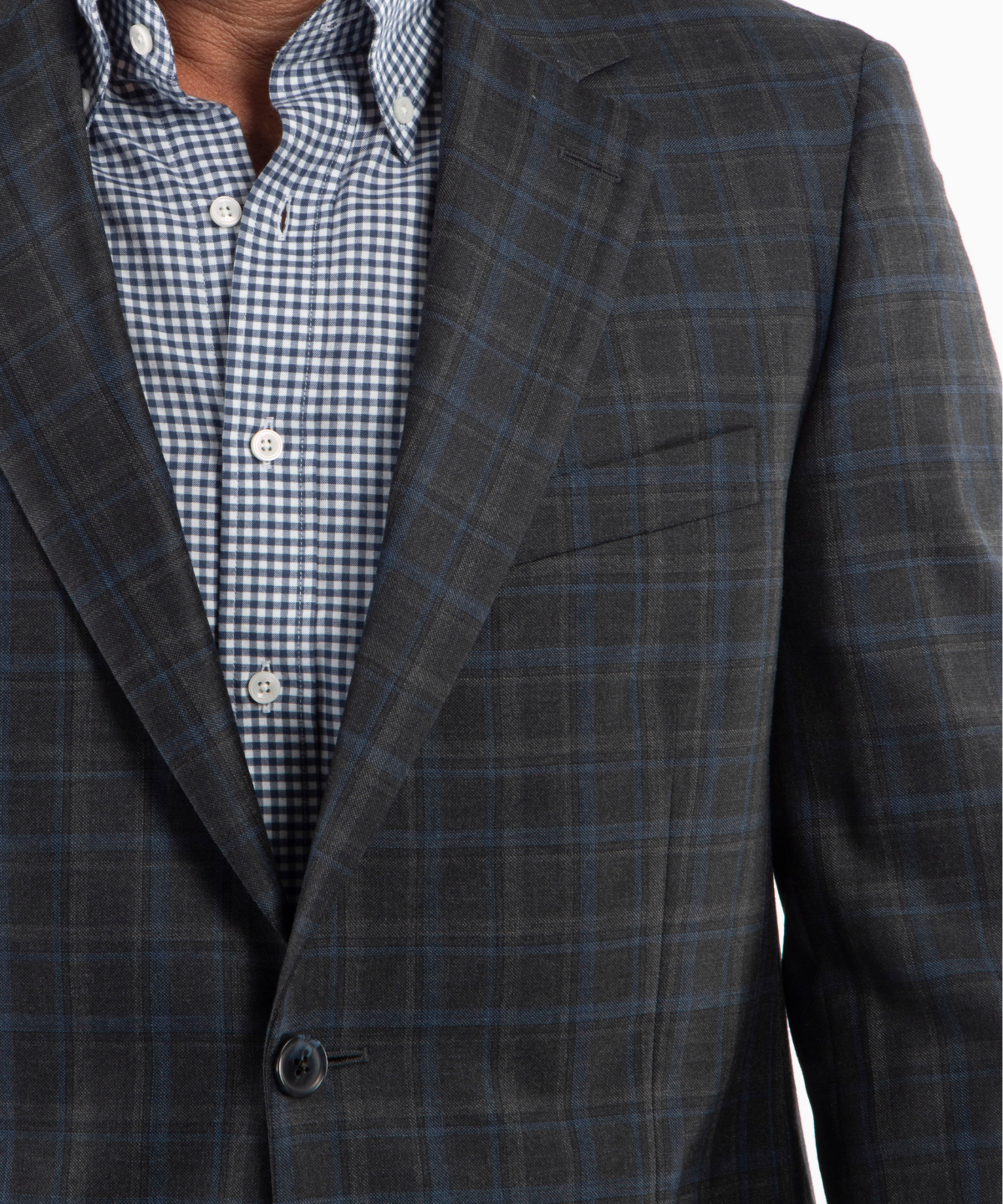 Signature Wool Charcoal Plaid Sport Coat