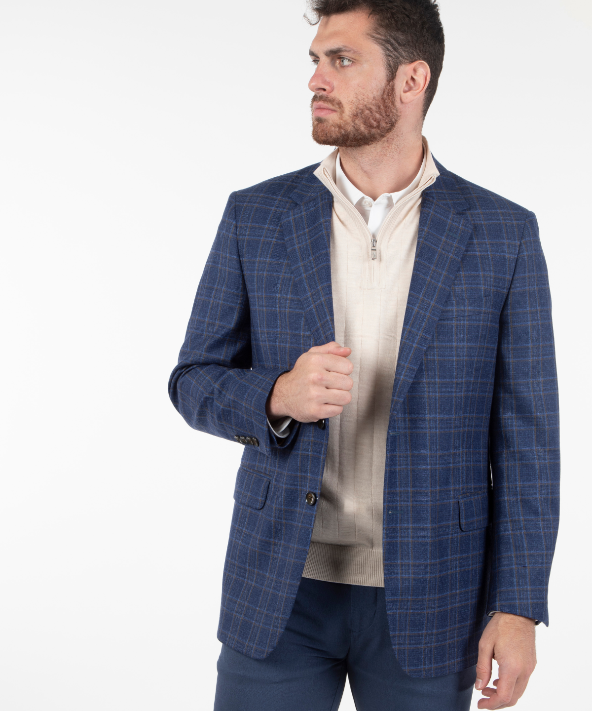 Signature Men&#39;s Plaid Sport Coat