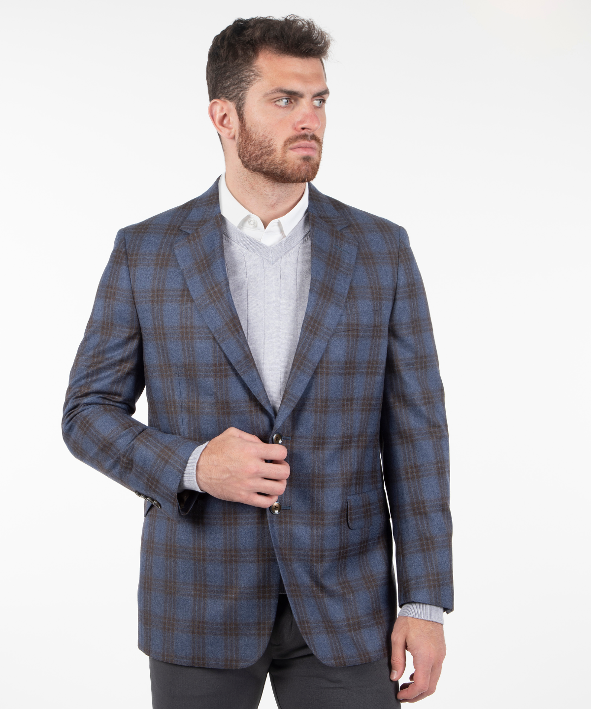 Signature Men&#39;s Plaid Sport Coat
