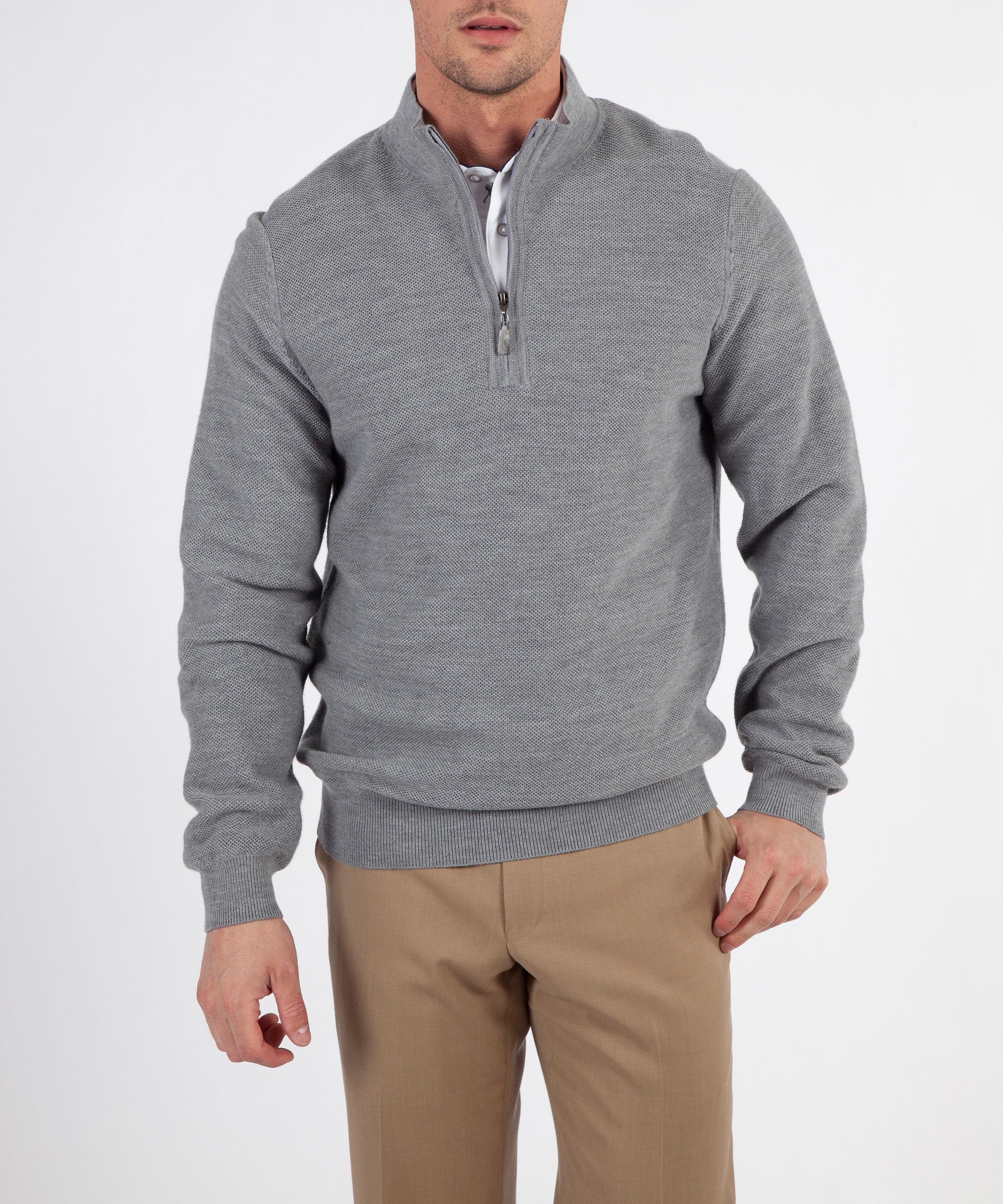 Signature 100% Merino Wool Quarter-Zip Sweater