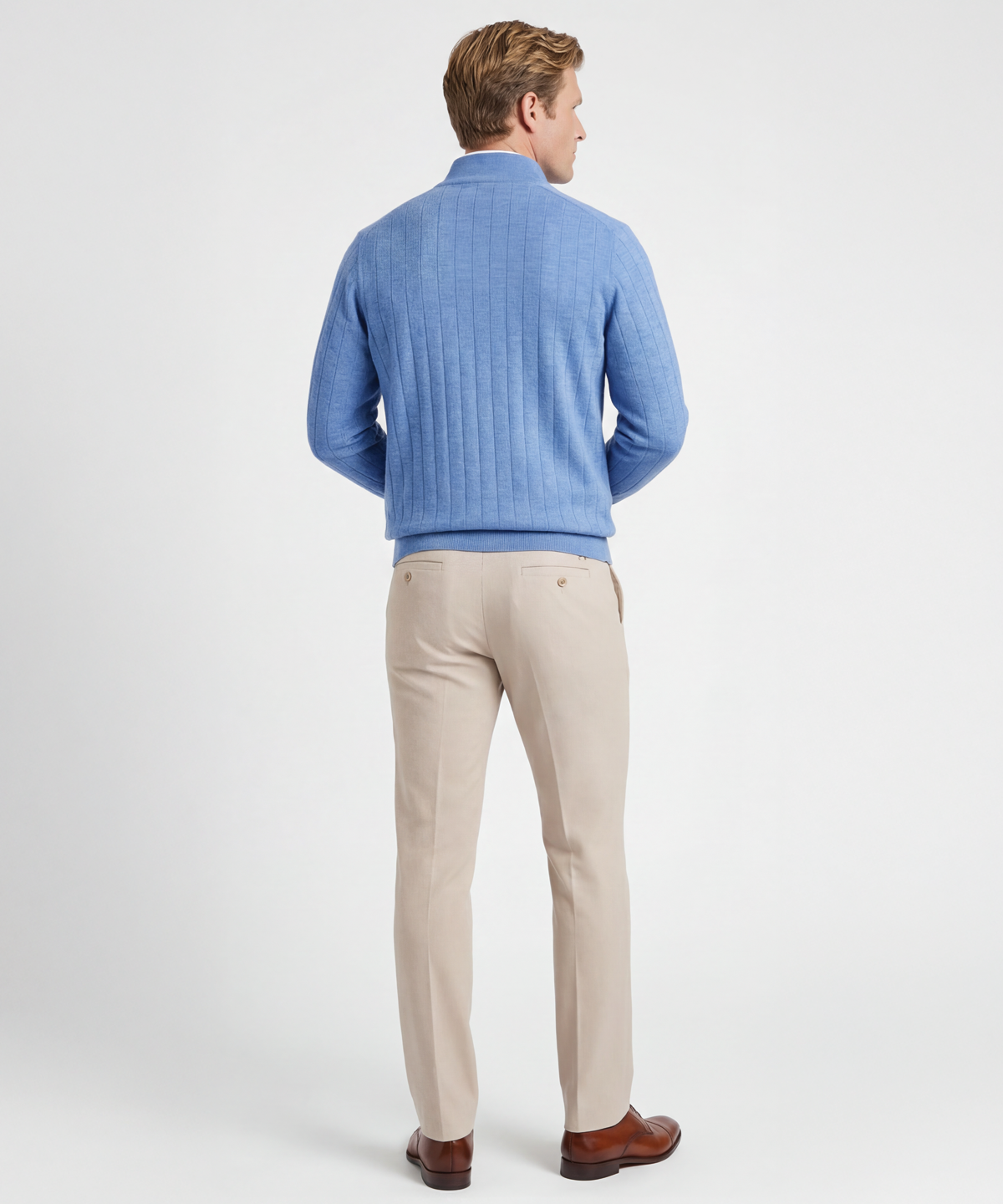 Signature Merino Quarter-Zip Mock Neck Sweater