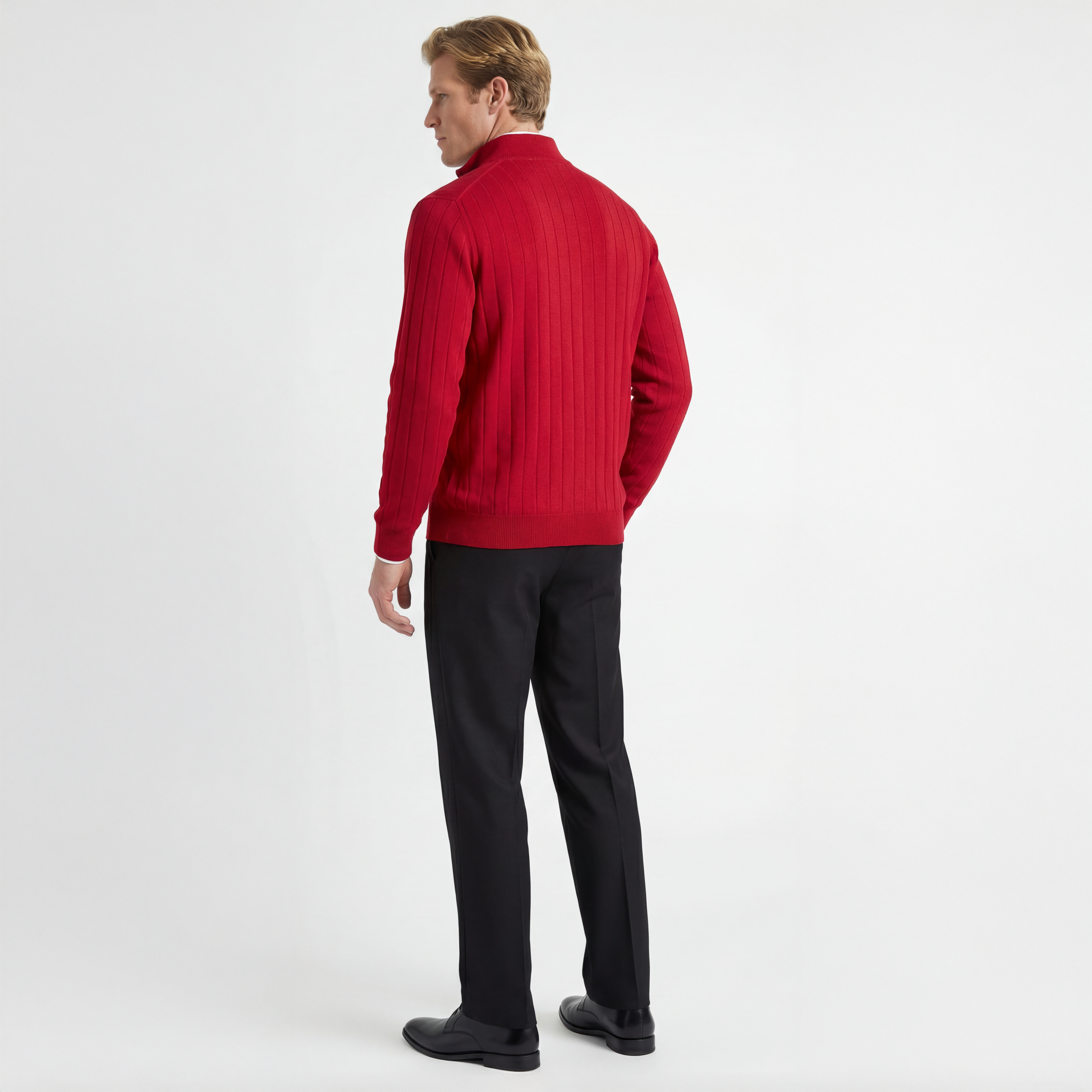 Signature Merino Quarter-Zip Mock Neck Sweater