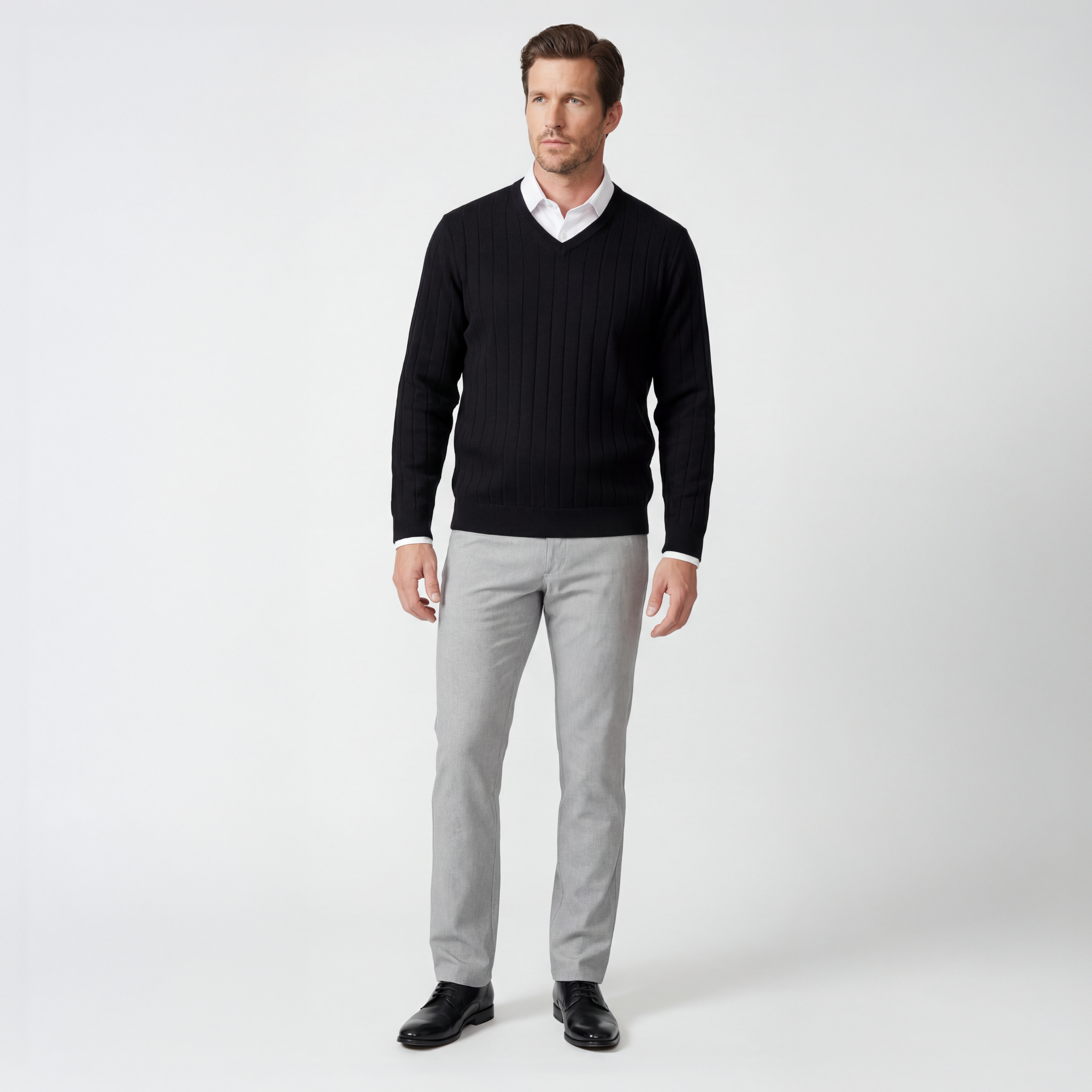 Signature Merino V-neck Pullover Sweater