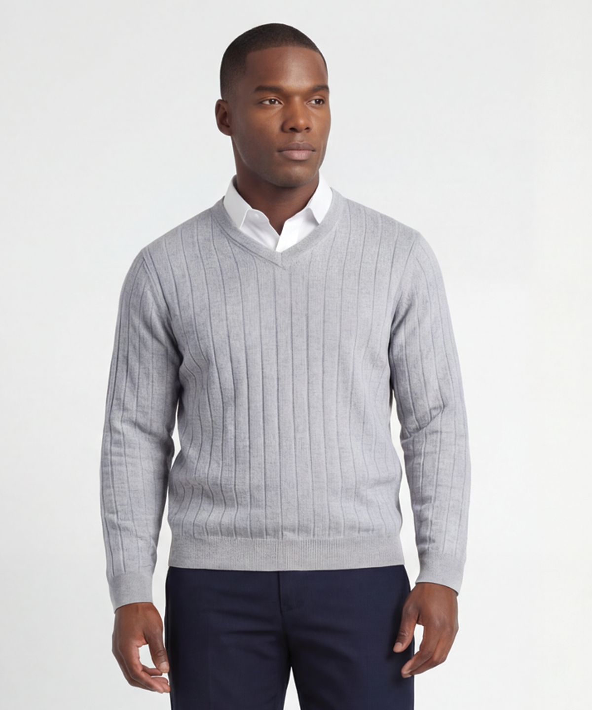 Signature Merino V-neck Pullover Sweater