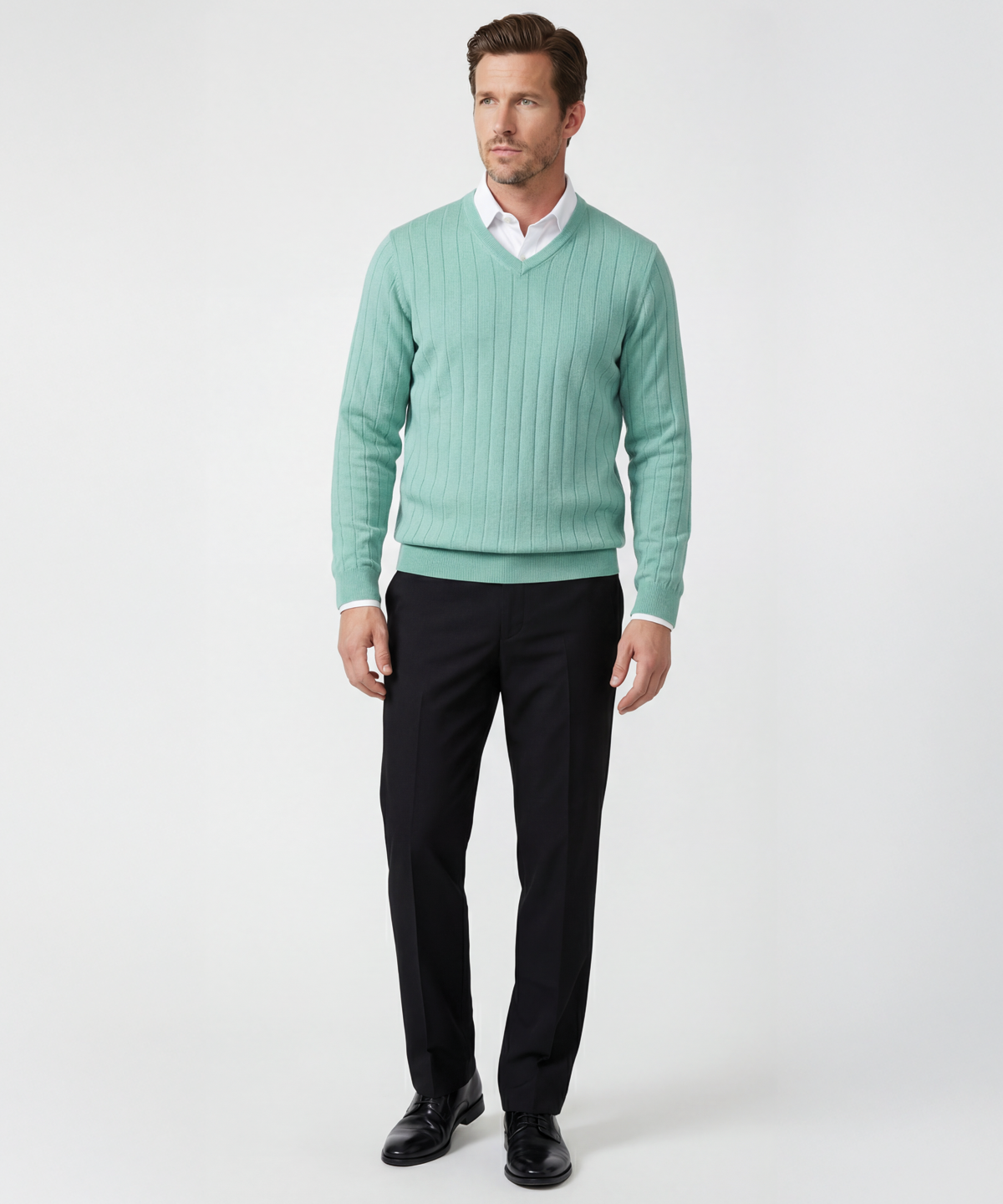 Signature Merino V-neck Pullover Sweater