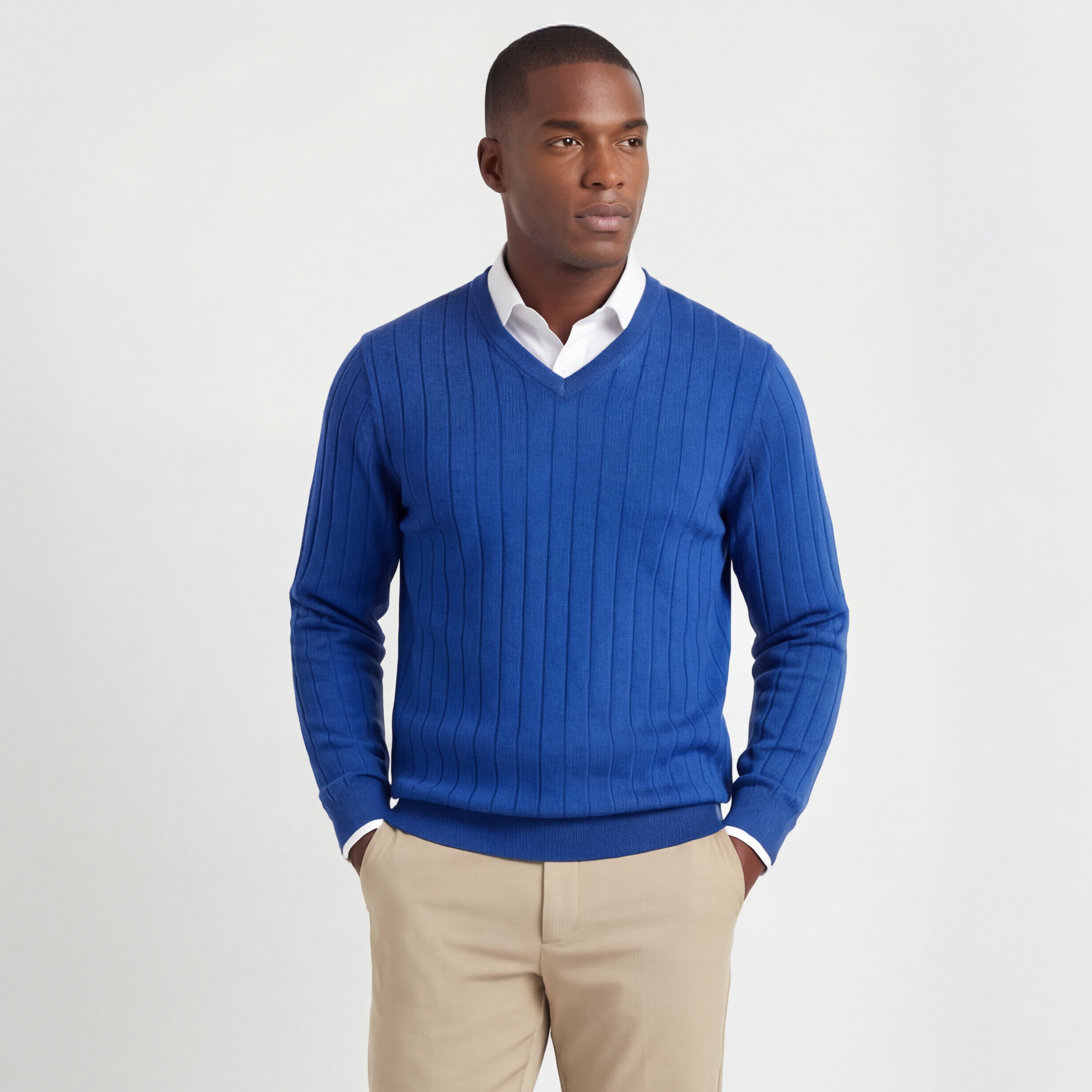 Signature Merino V-neck Pullover Sweater