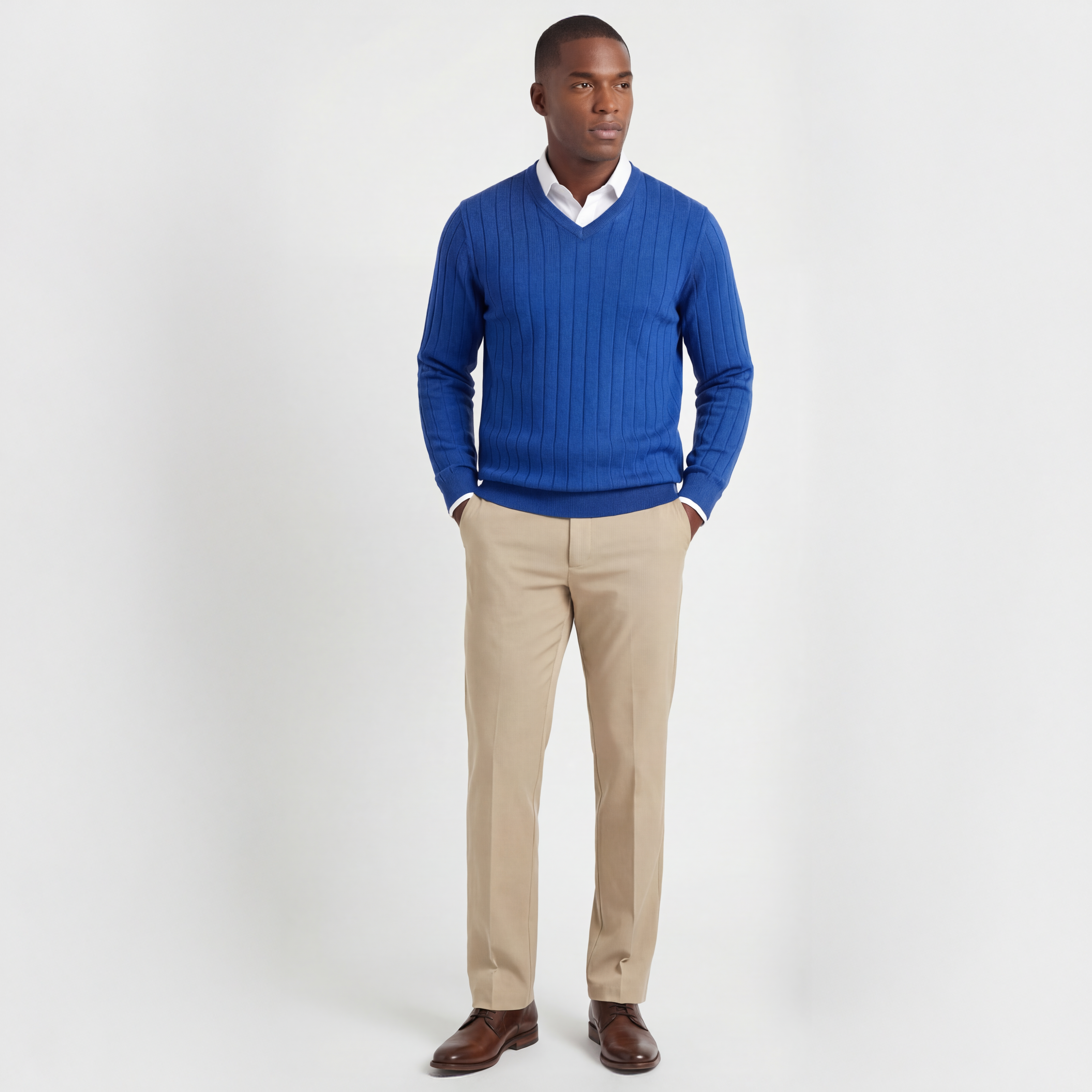 Signature Merino V-neck Pullover Sweater