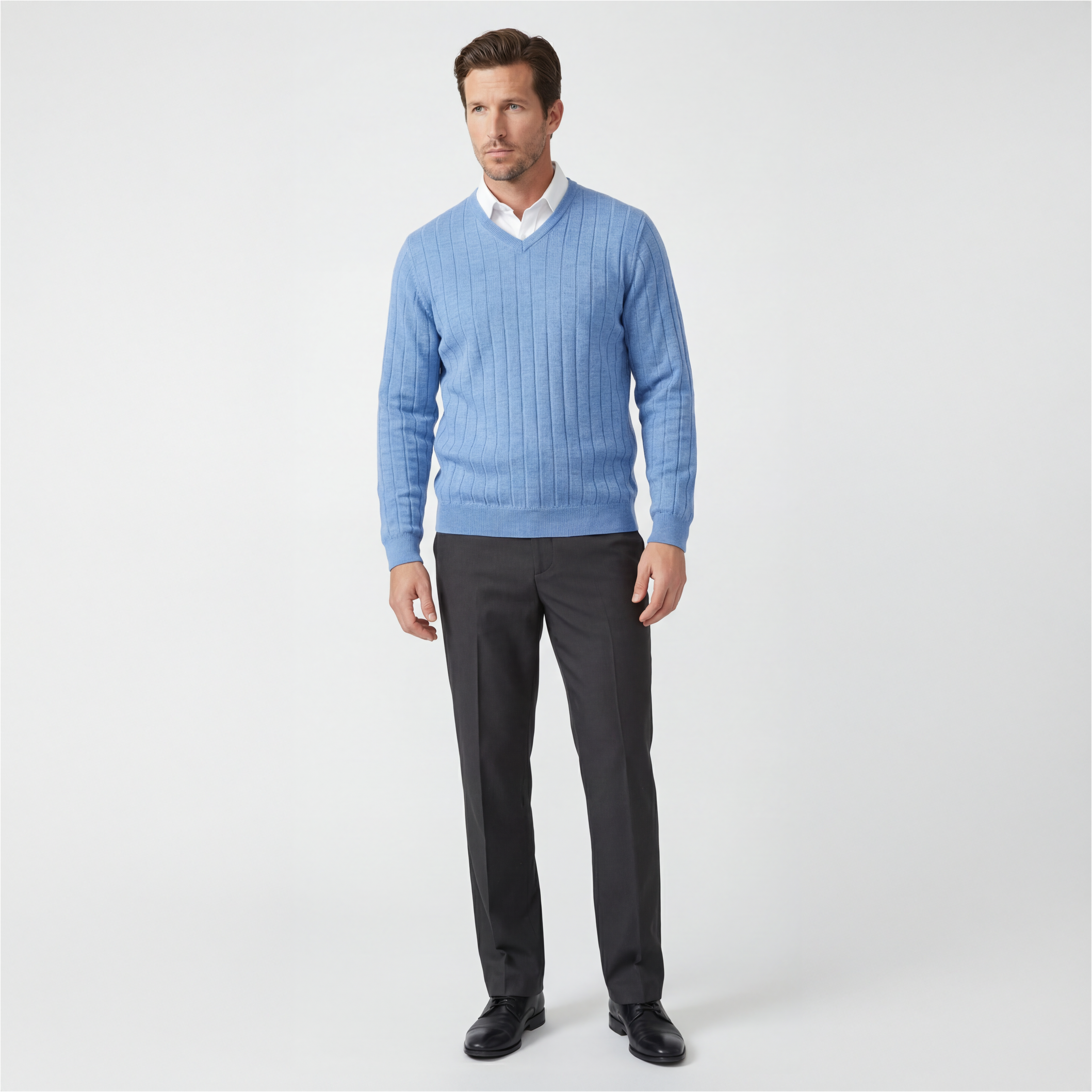 Signature Merino V-neck Pullover Sweater