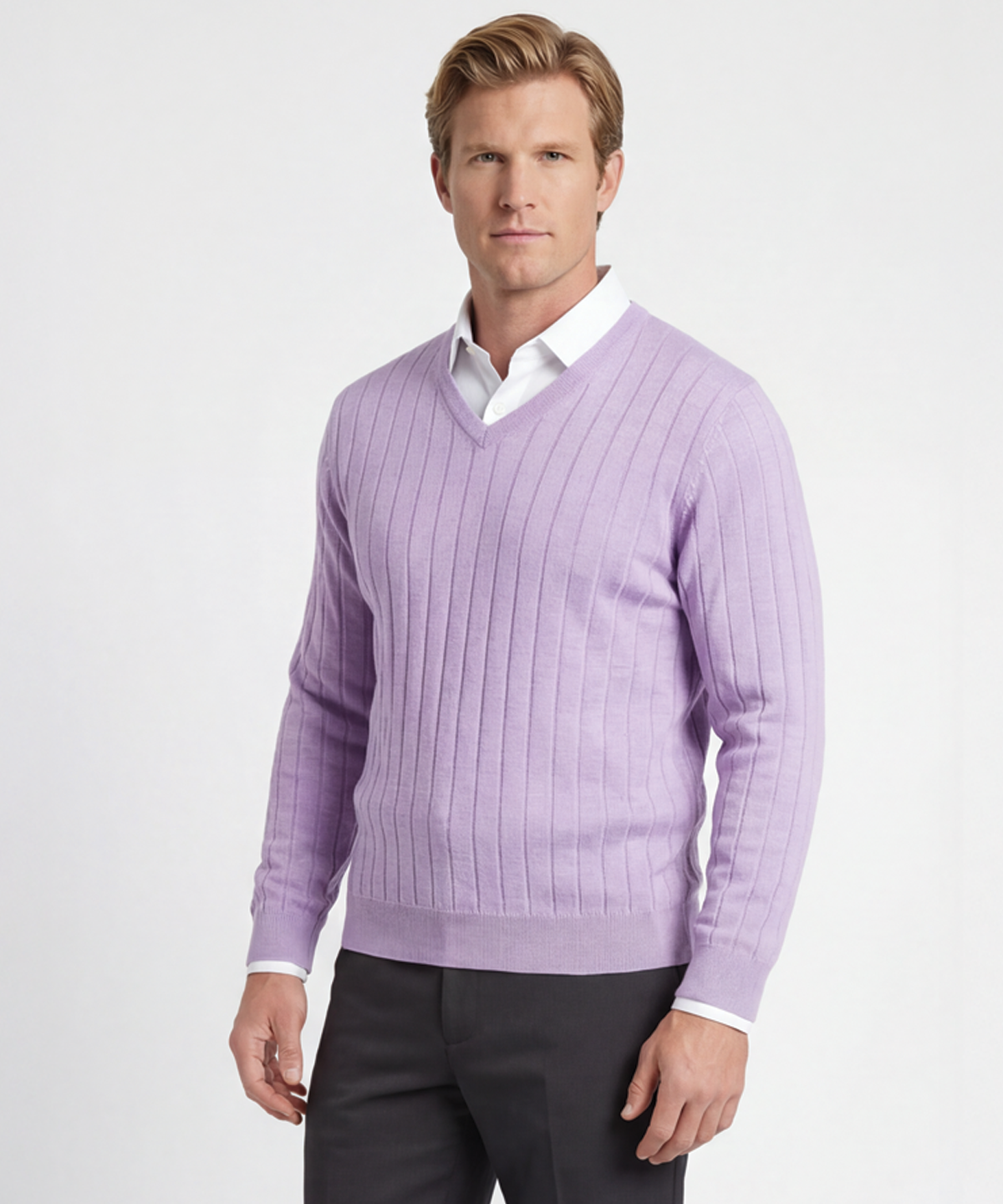 Signature Merino V-neck Pullover Sweater