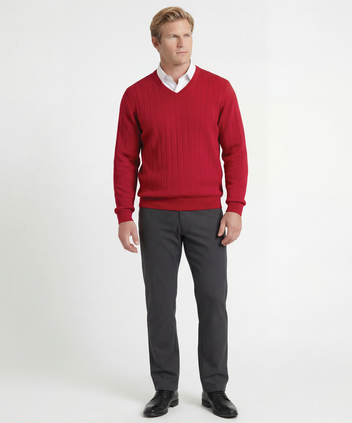 Signature Merino V-neck Pullover Sweater