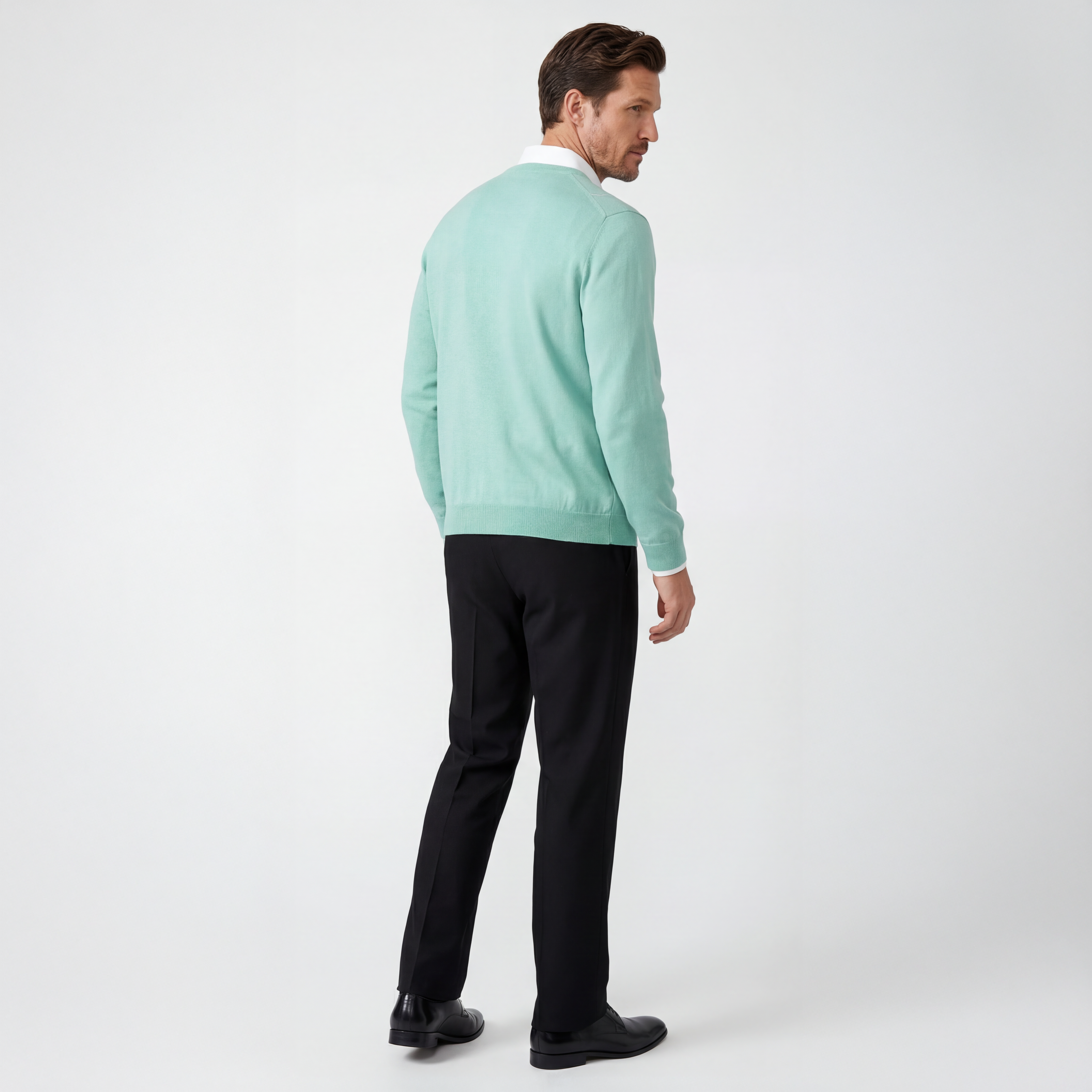Signature Merino Argyle V-Neck Sweater