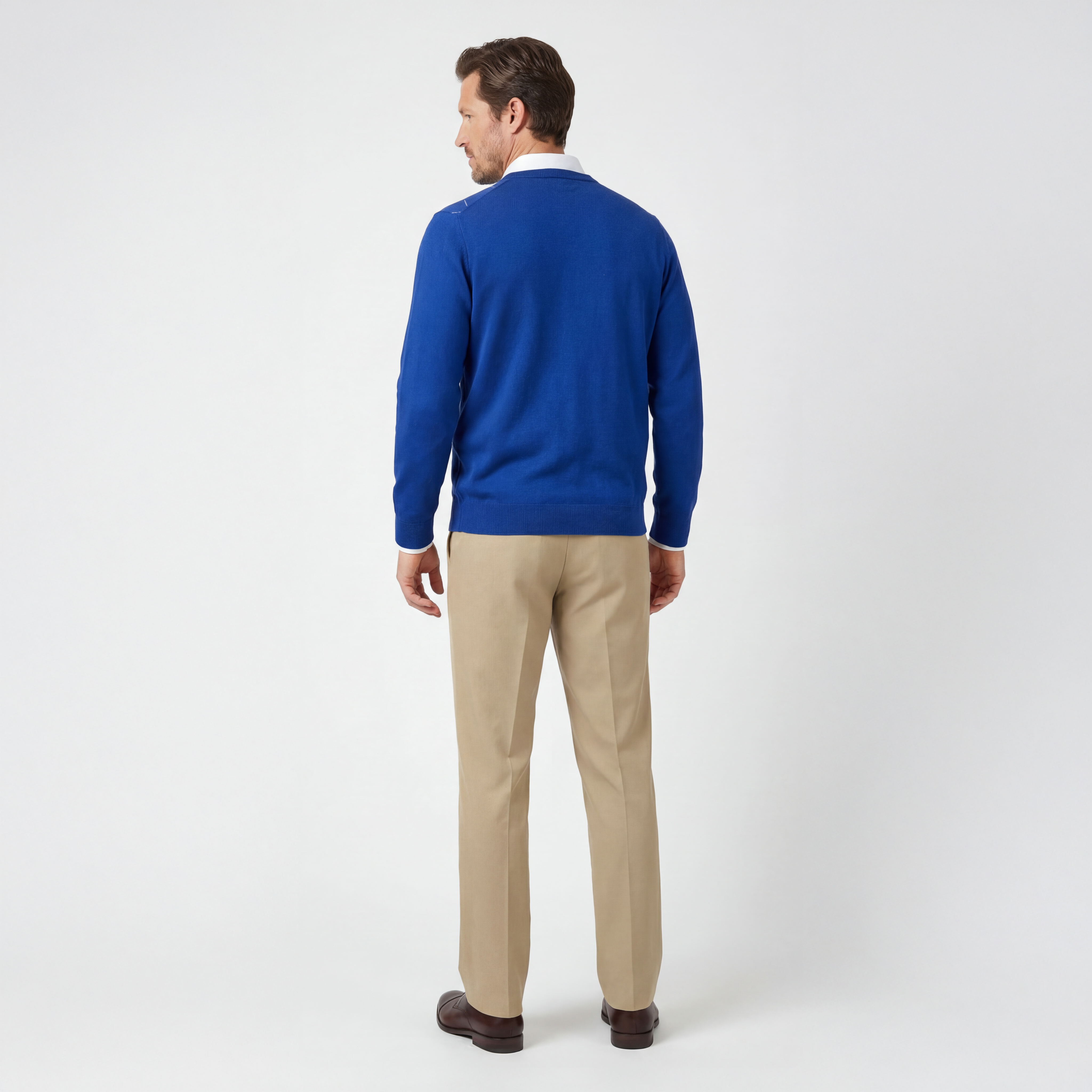 Signature Merino Argyle V-Neck Sweater