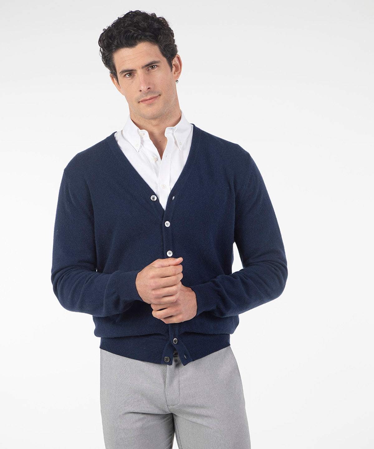 Heritage 100% Italian Cashmere Button-Front Cardigan Sweater