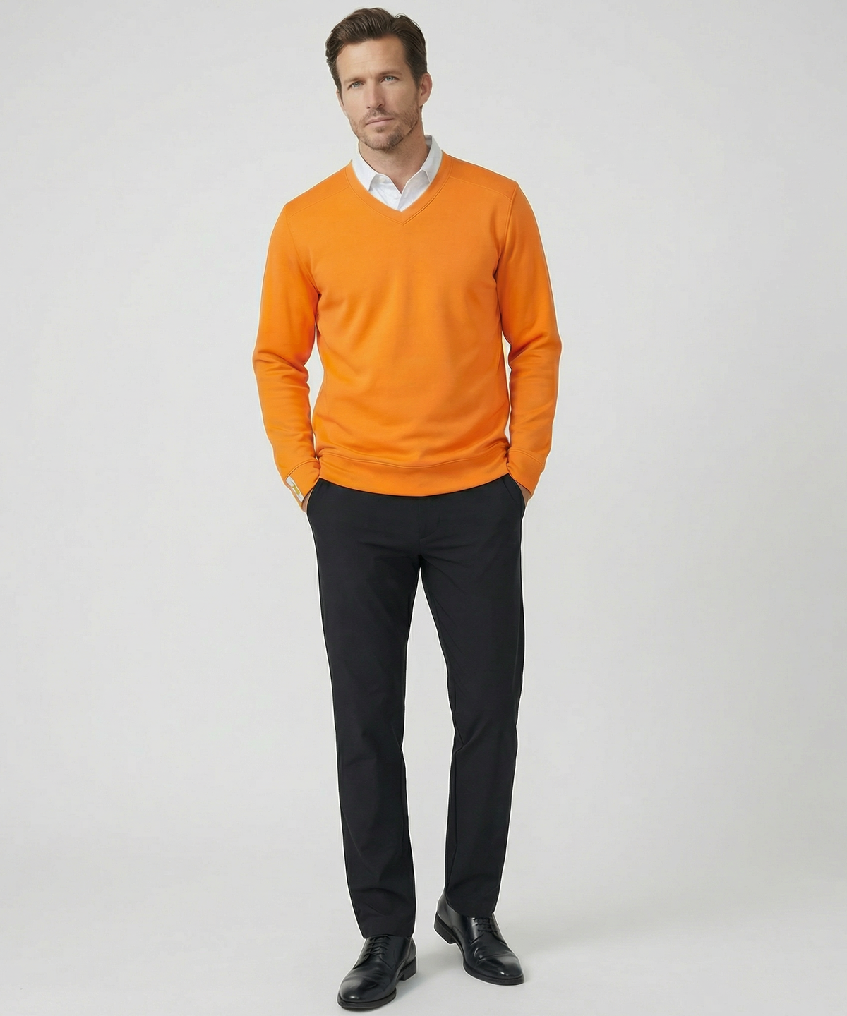 Signature Leaderboard Pima Cotton V-Neck Pullover
