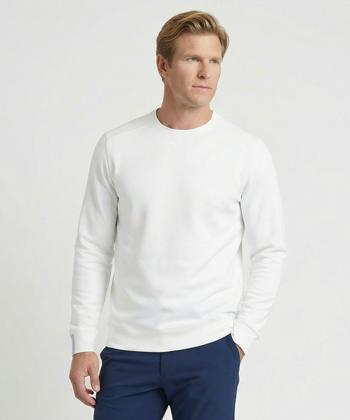 Signature Leaderboard Pima Cotton Crew Neck Pullover