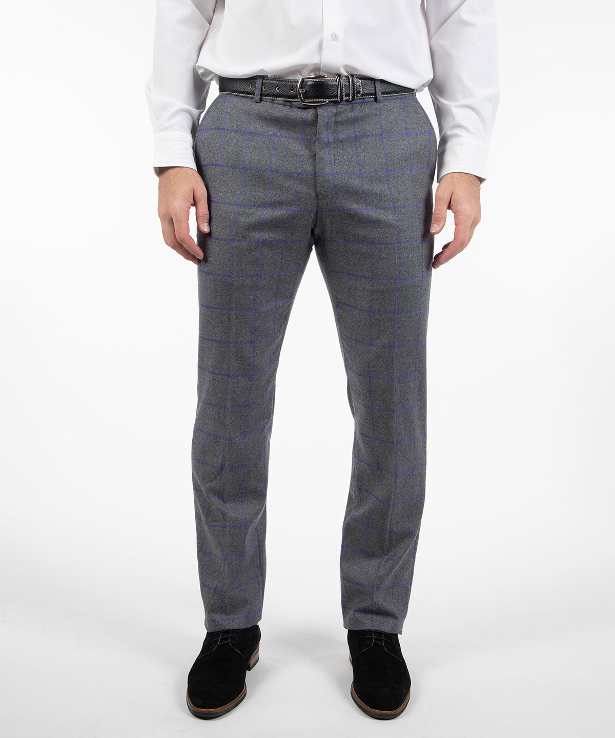 Heritage Flat Front Windowpane Pant
