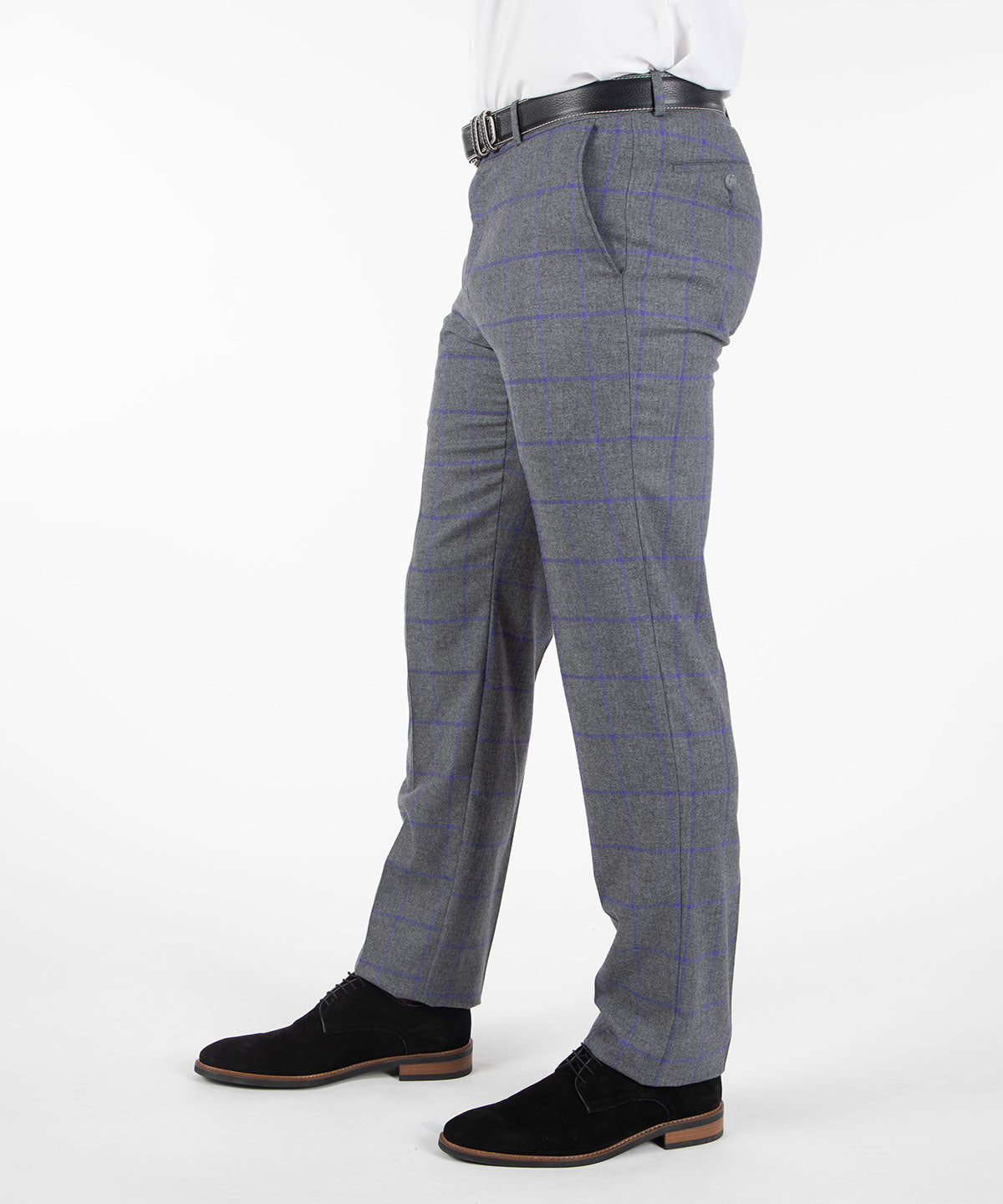 Heritage Flat Front Windowpane Pant