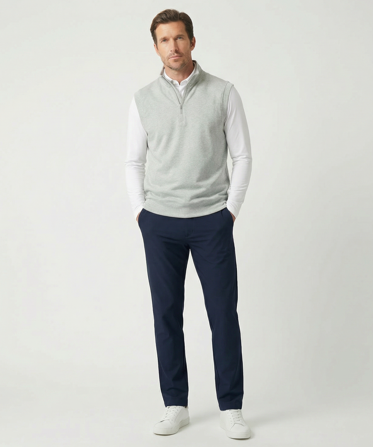 Signature Leaderboard Pima Cotton Quarter-Zip Vest