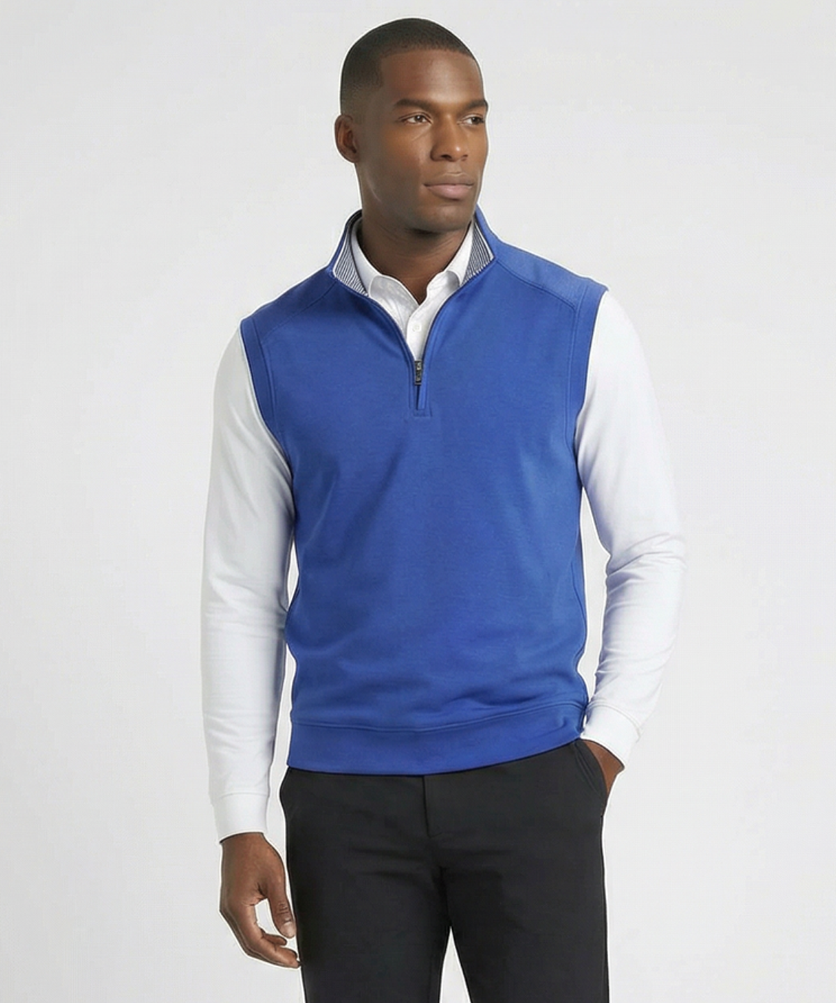 Signature Leaderboard Pima Cotton Quarter-Zip Vest