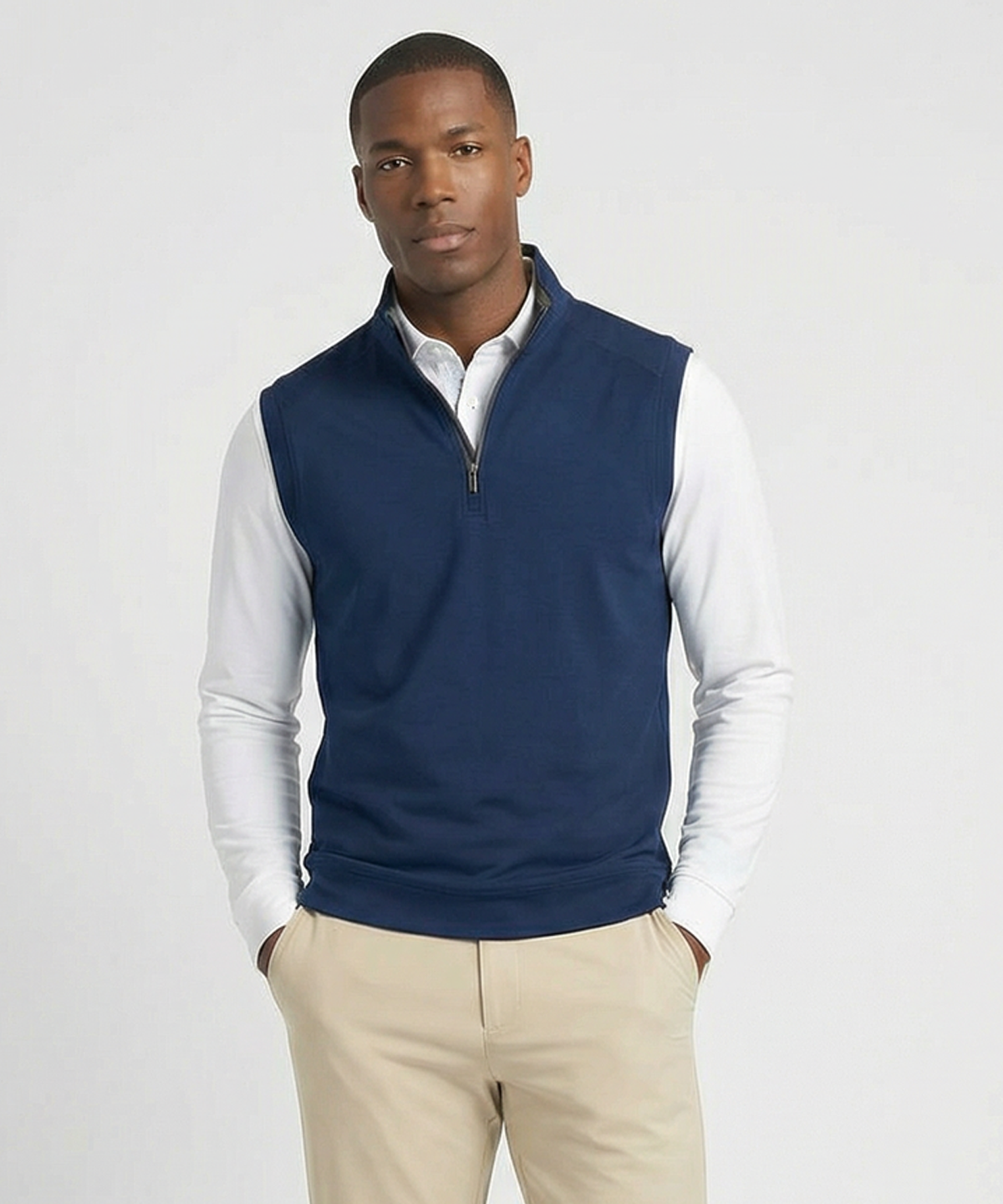 Signature Leaderboard Pima Cotton Quarter-Zip Vest