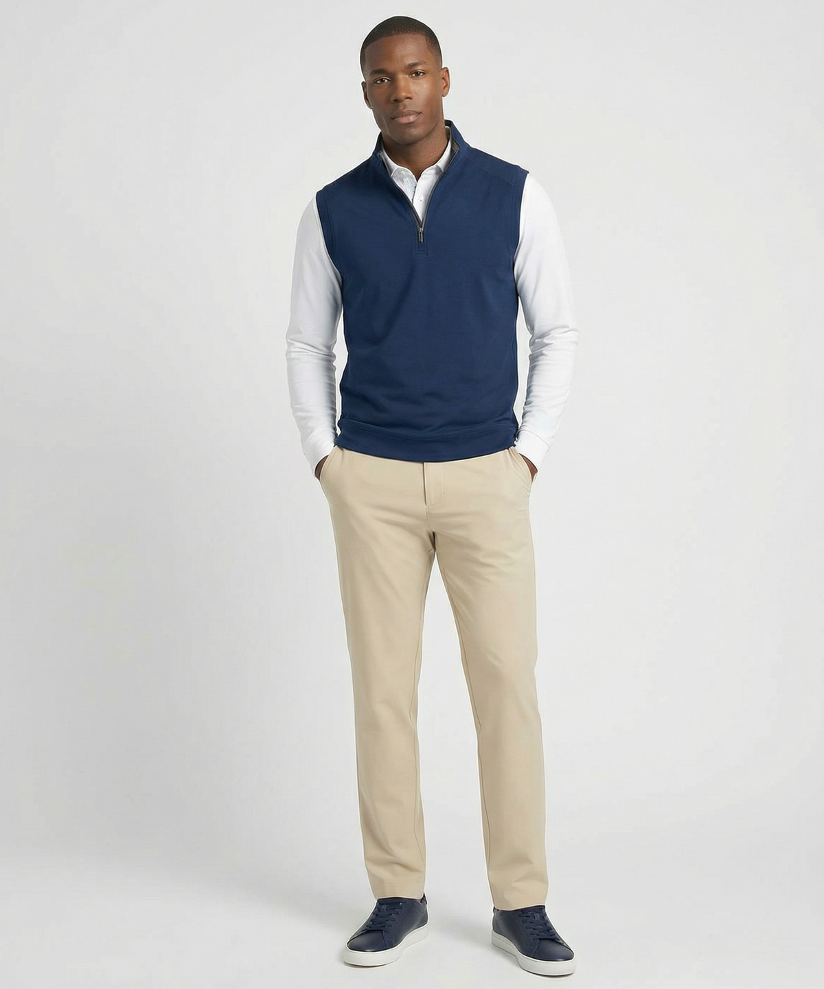 Signature Leaderboard Pima Cotton Quarter-Zip Vest