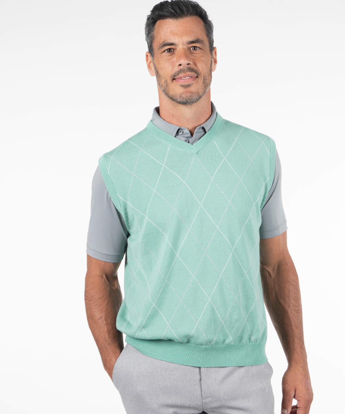 Signature Merino Argyle V-Neck Vest