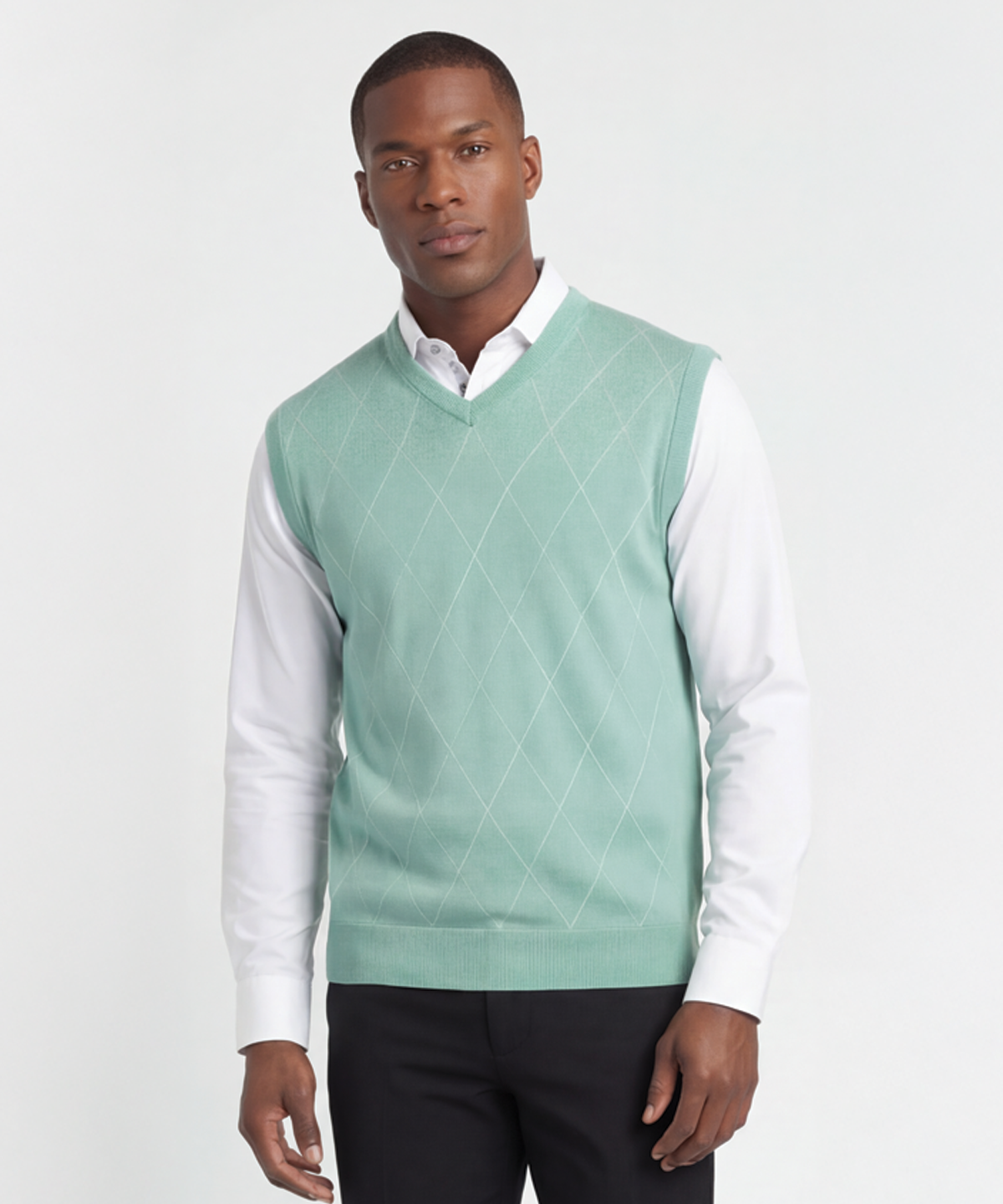 Signature Merino Argyle V-Neck Vest
