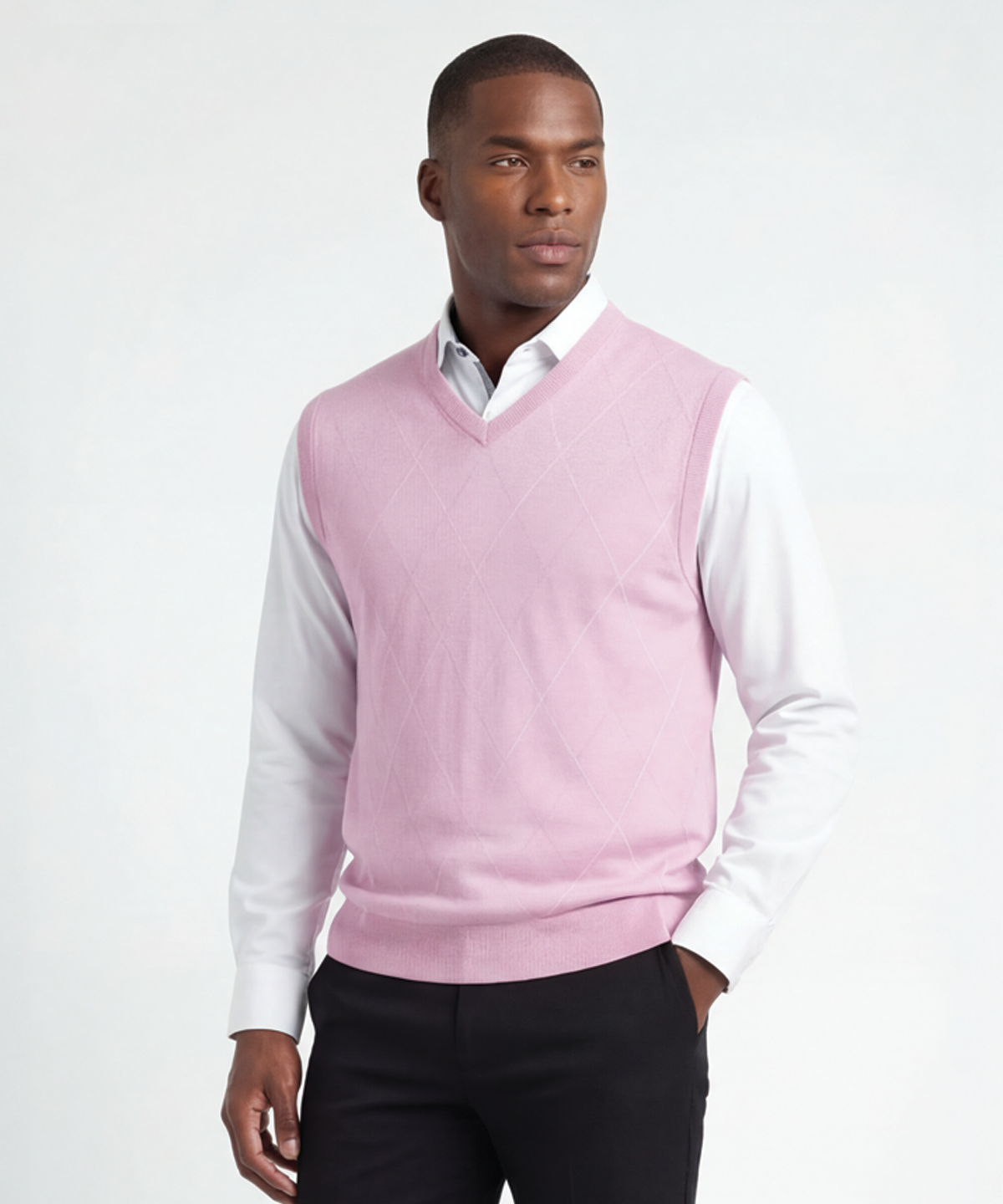 Signature Merino Argyle V-Neck Vest