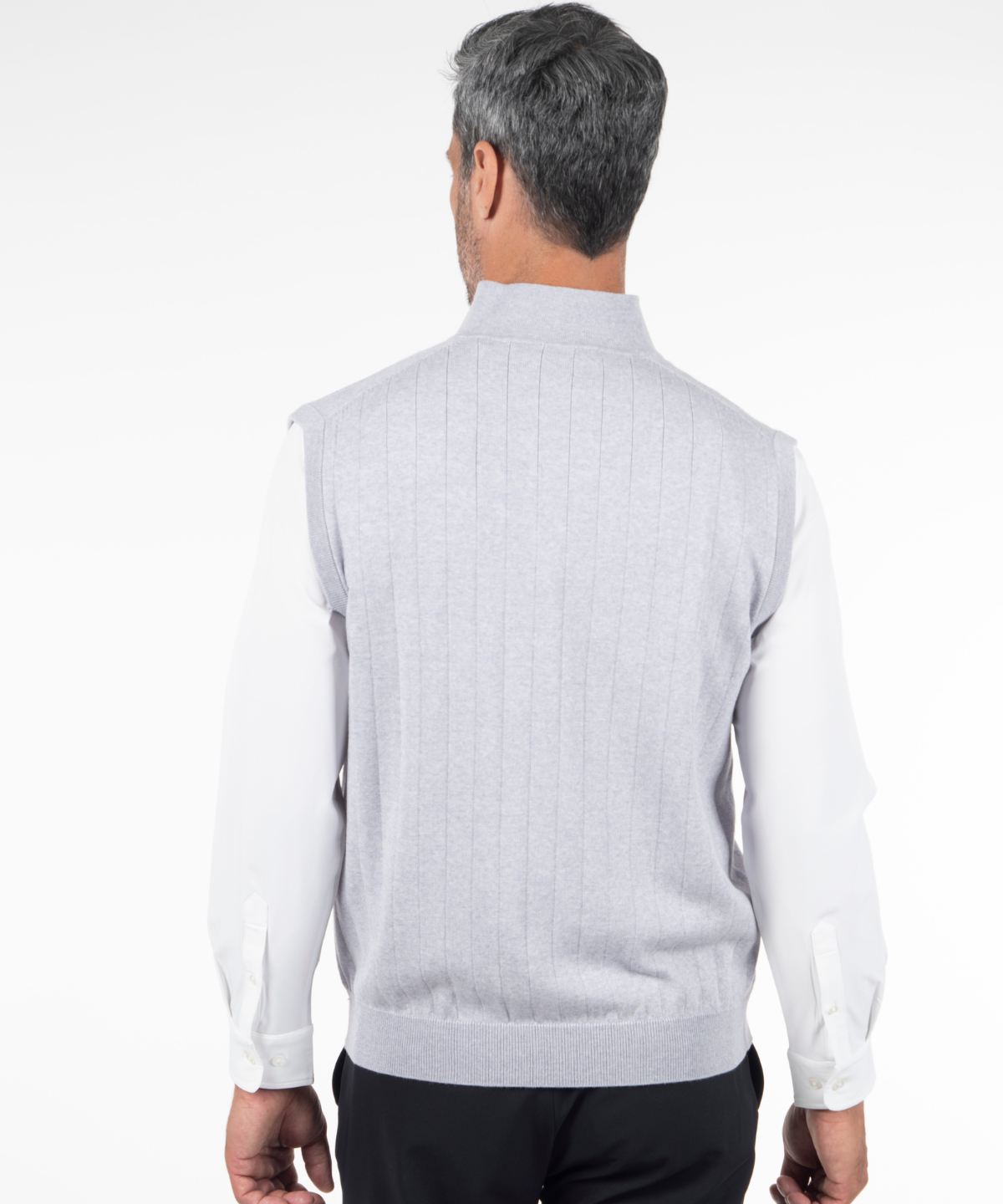 Signature Merino Quarter-Zip Mock Neck Vest