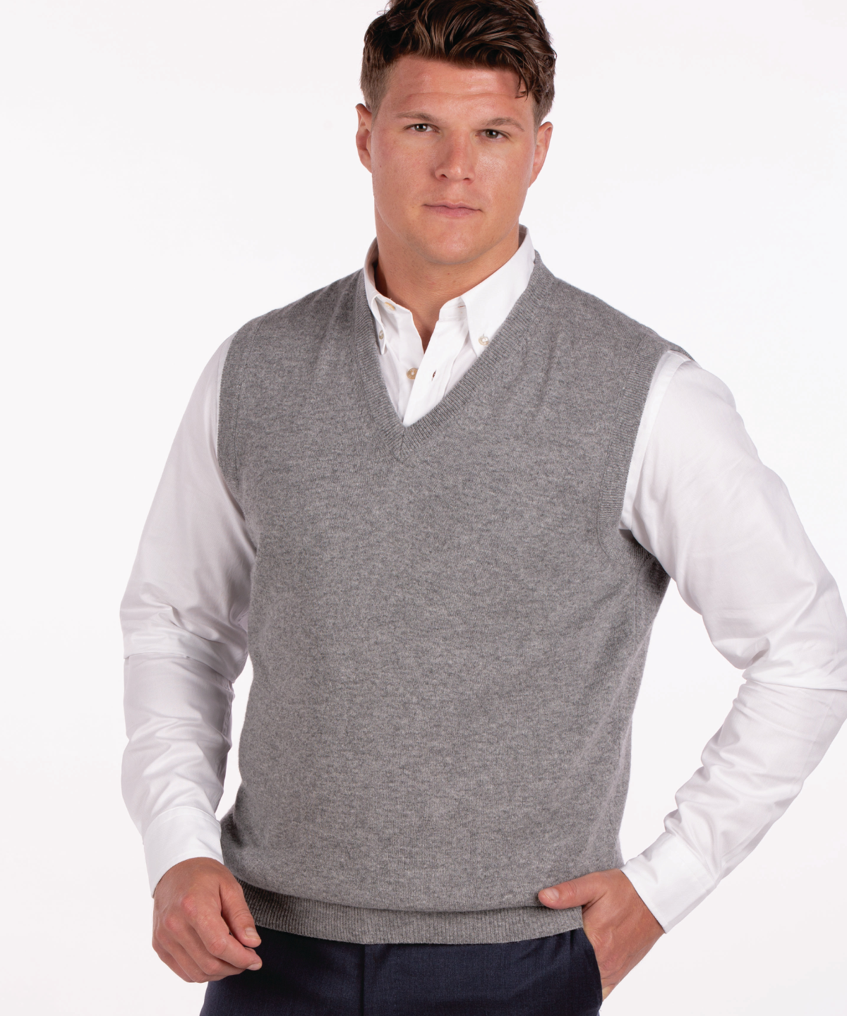 Heritage Italian 100% Cashmere V-Neck Vest