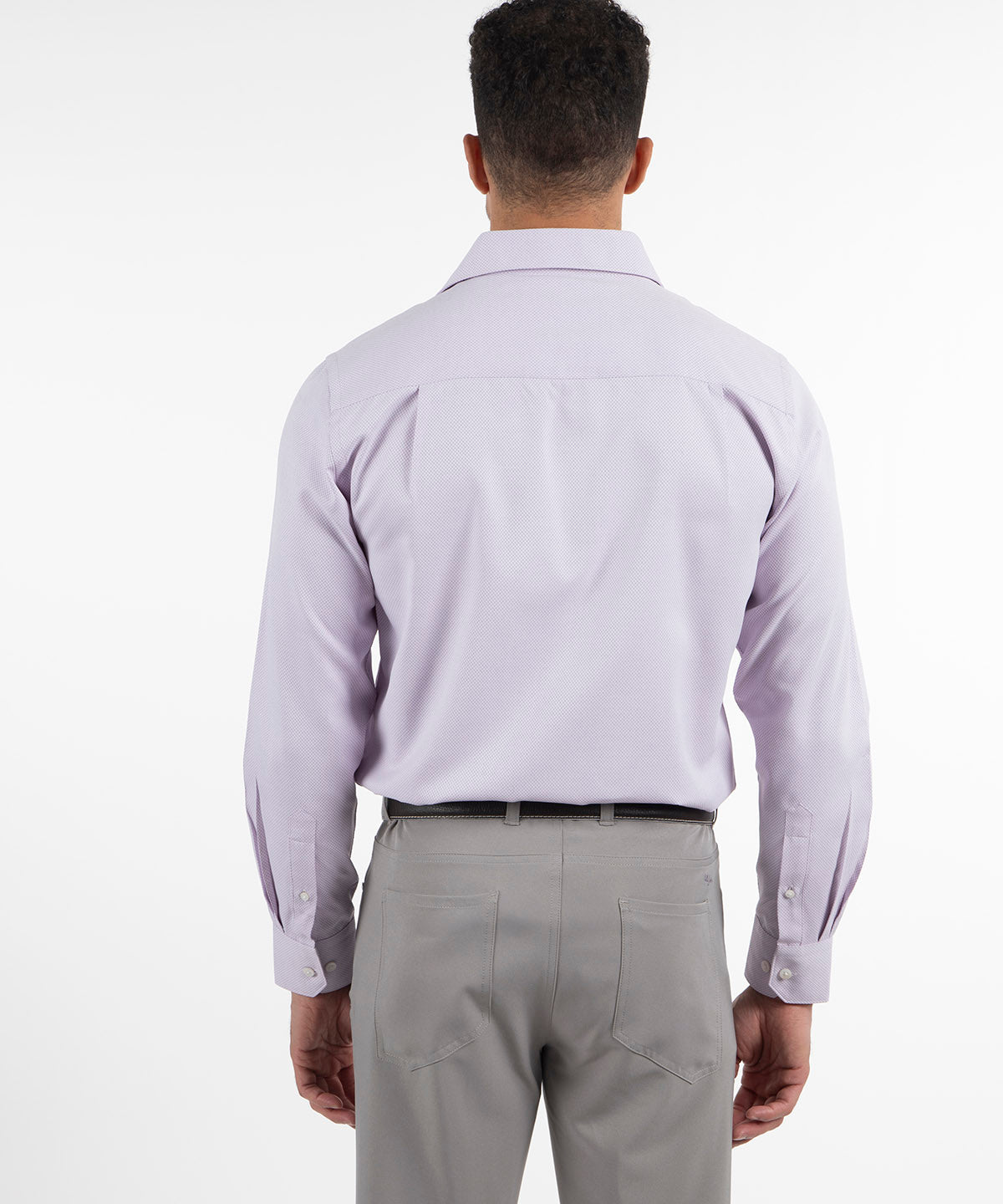 Signature Palmetto Micro Geo Dobby Weave Wrinkle Resistant Long Sleeve Sport Shirt