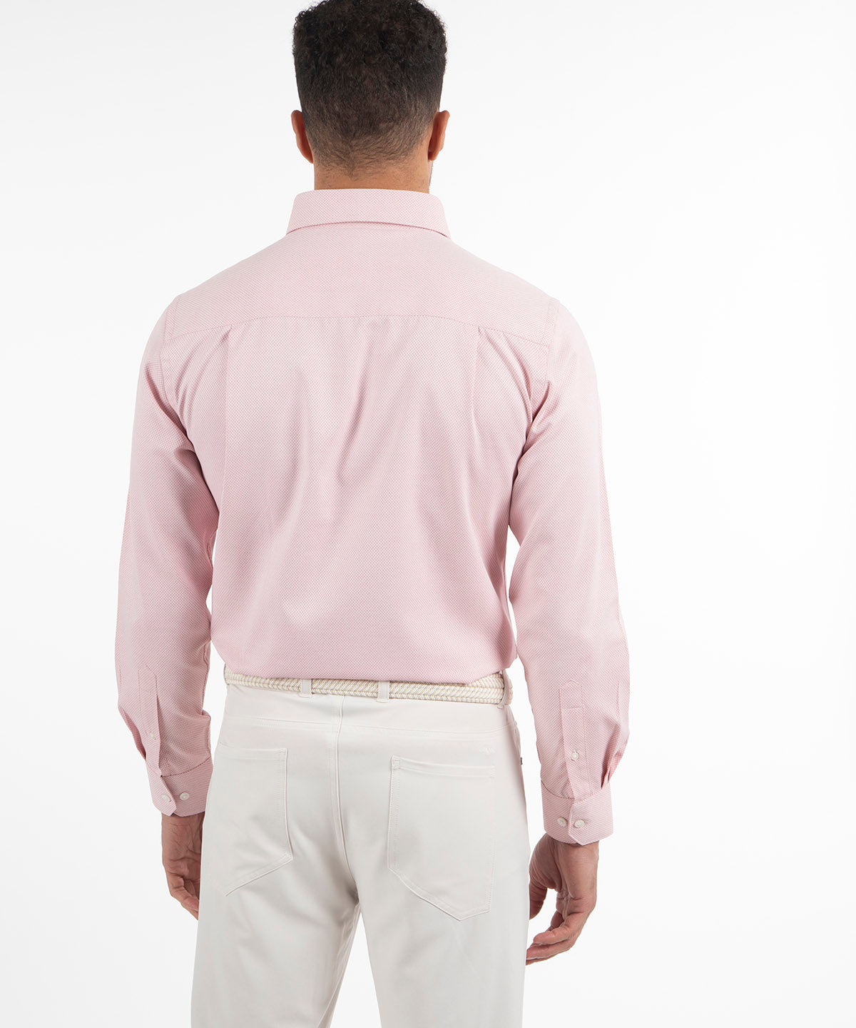 Signature Palmetto Micro Geo Dobby Weave Wrinkle Resistant Long Sleeve Sport Shirt