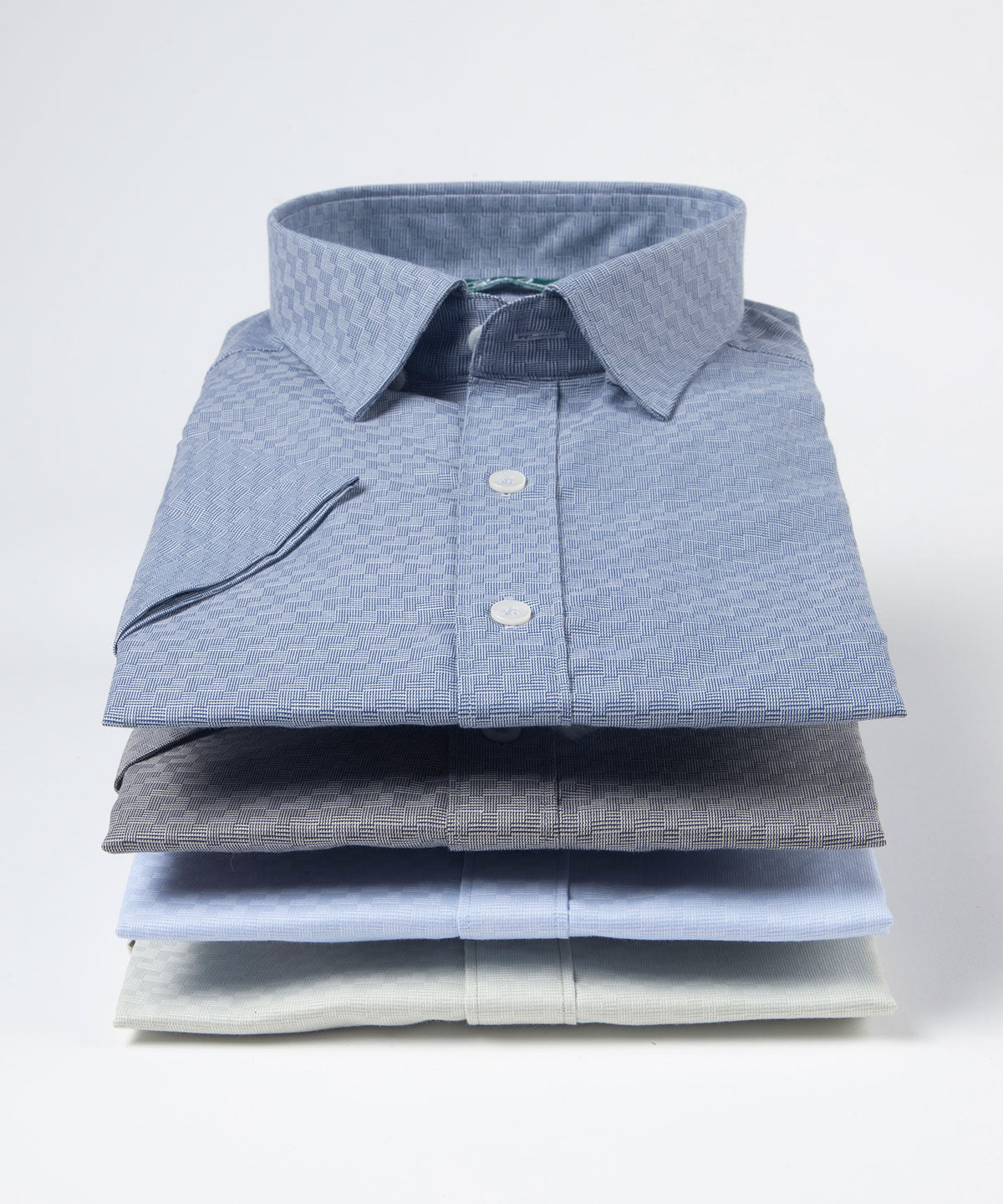 Signature Lexington Basketweave Print Wrinkle Resistant Short Sleeve Sport Shirt