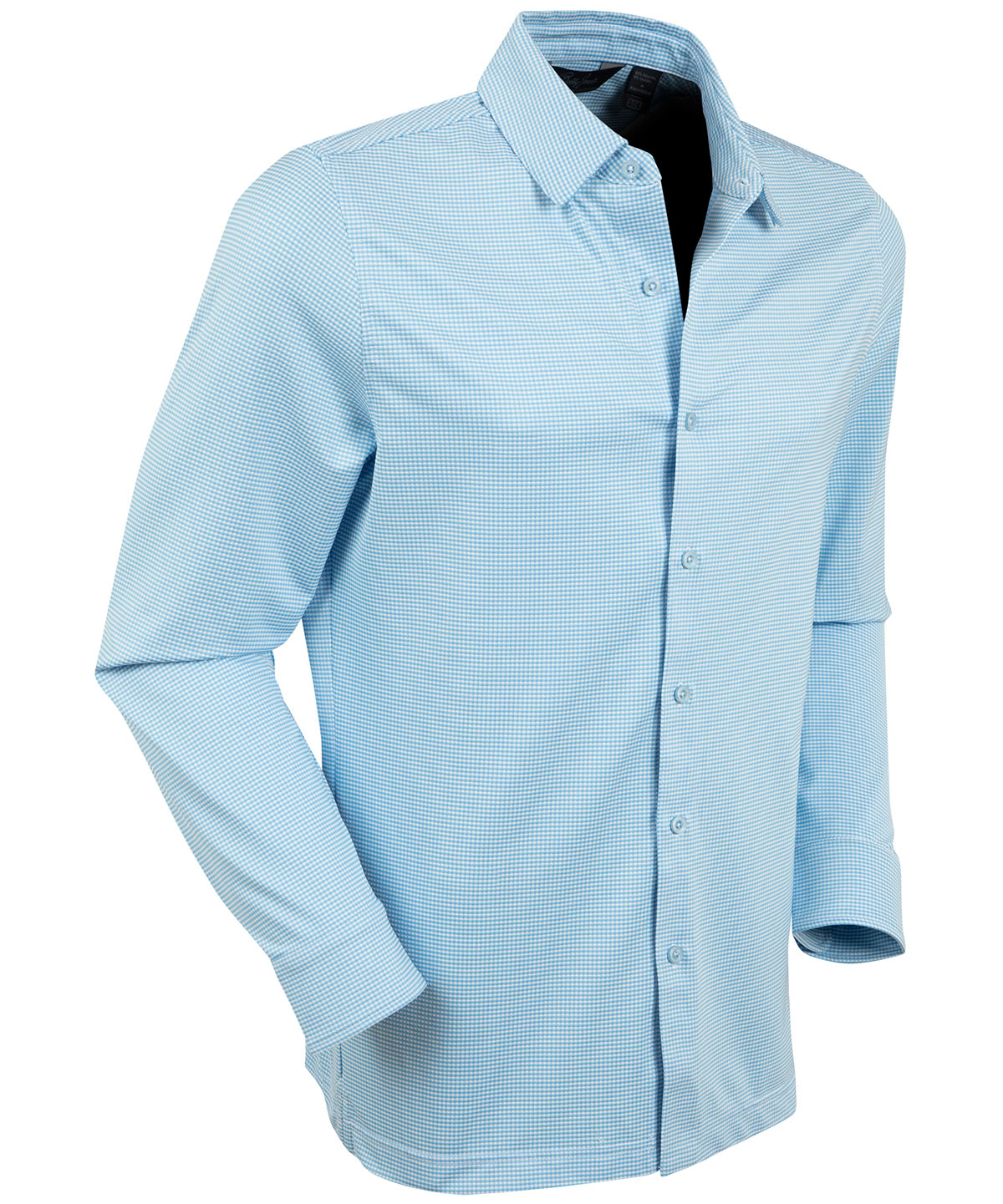 Performance Long-Sleeve Jacquard Check Sport Shirt