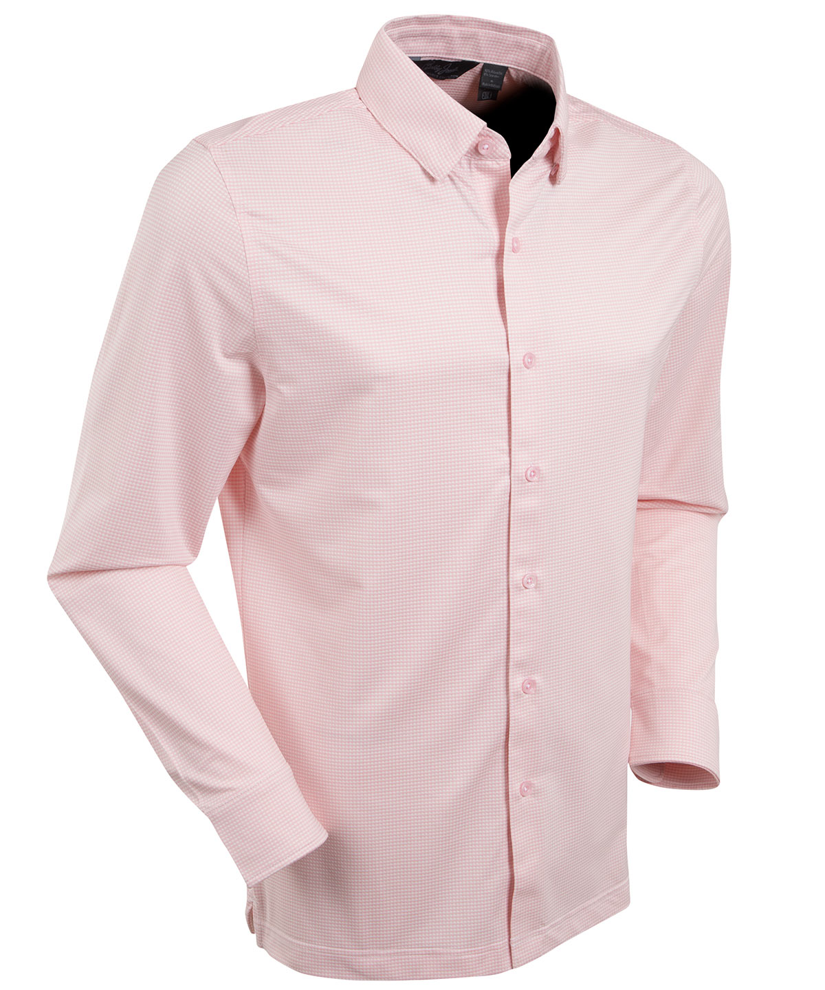 Performance Long-Sleeve Jacquard Check Sport Shirt