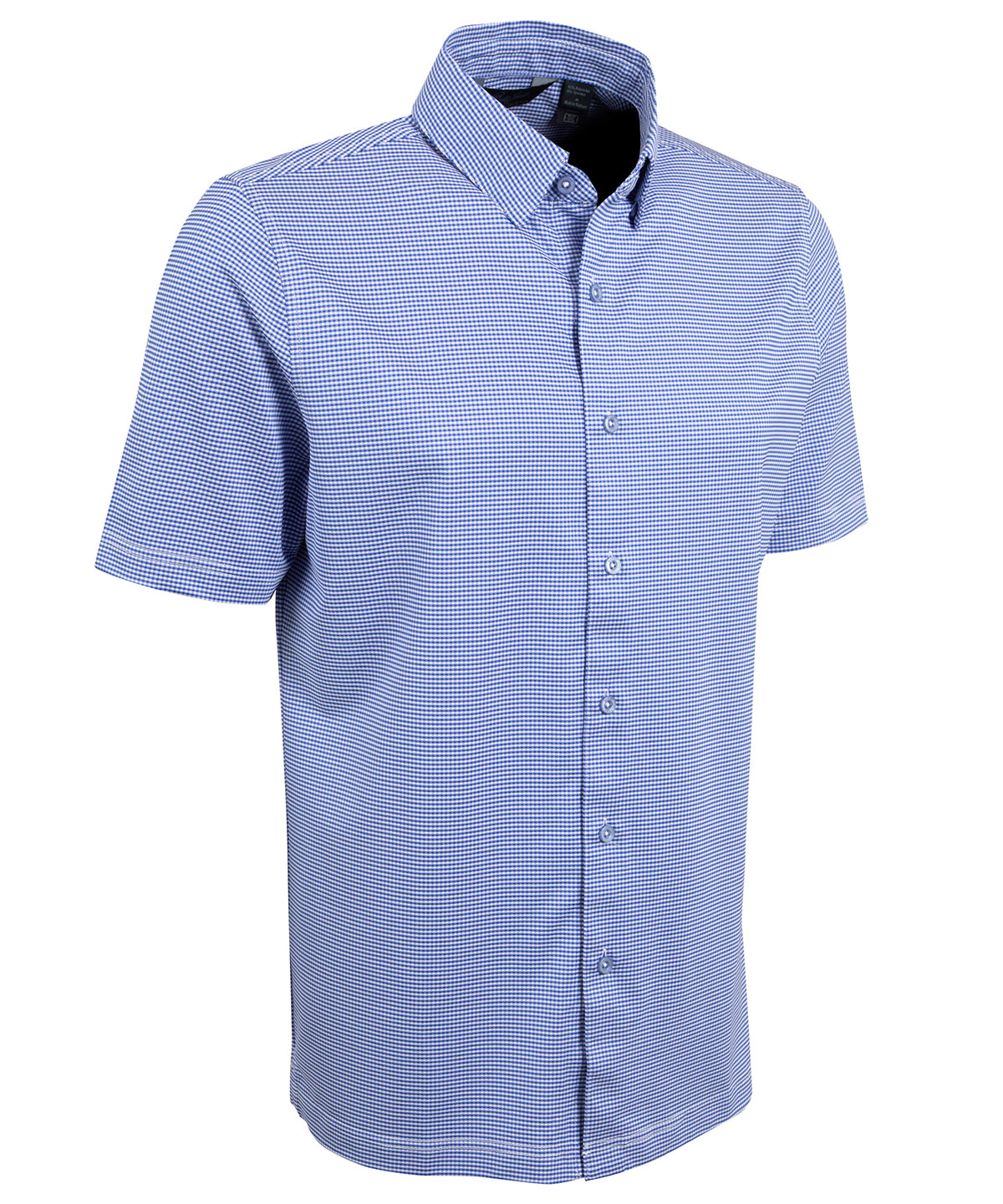 Performance Short-Sleeve Jacquard Check Sport Shirt