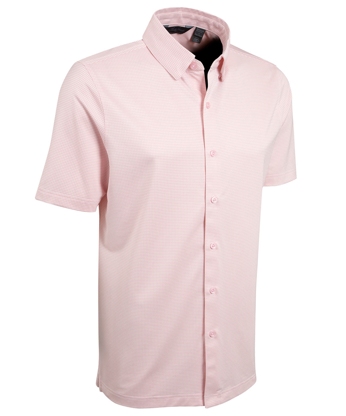 Performance Short-Sleeve Jacquard Check Sport Shirt