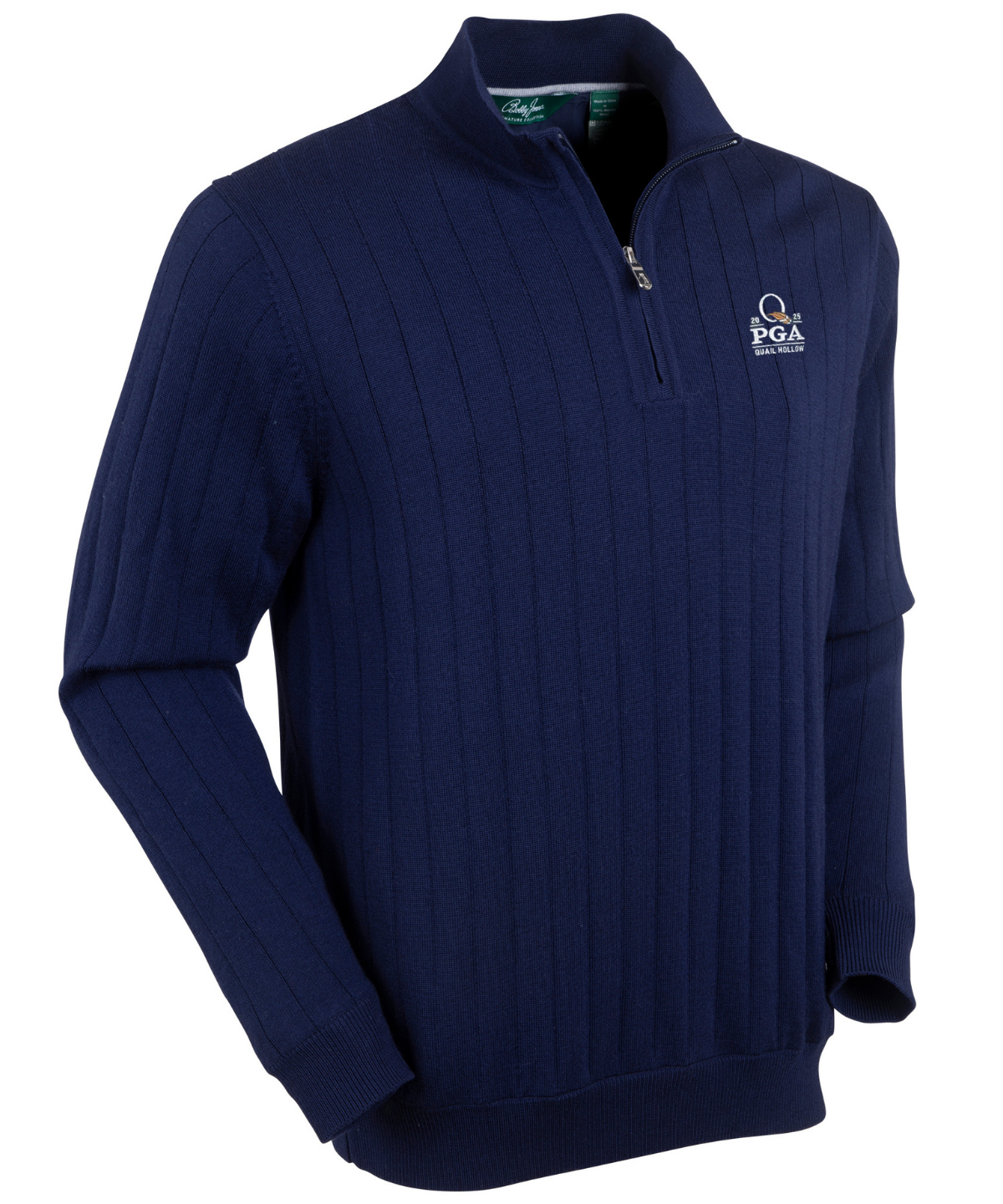 2025 PGA Championship Men's Signature Merino Lined Quarter-Zip Mock Neck Wind Sweater