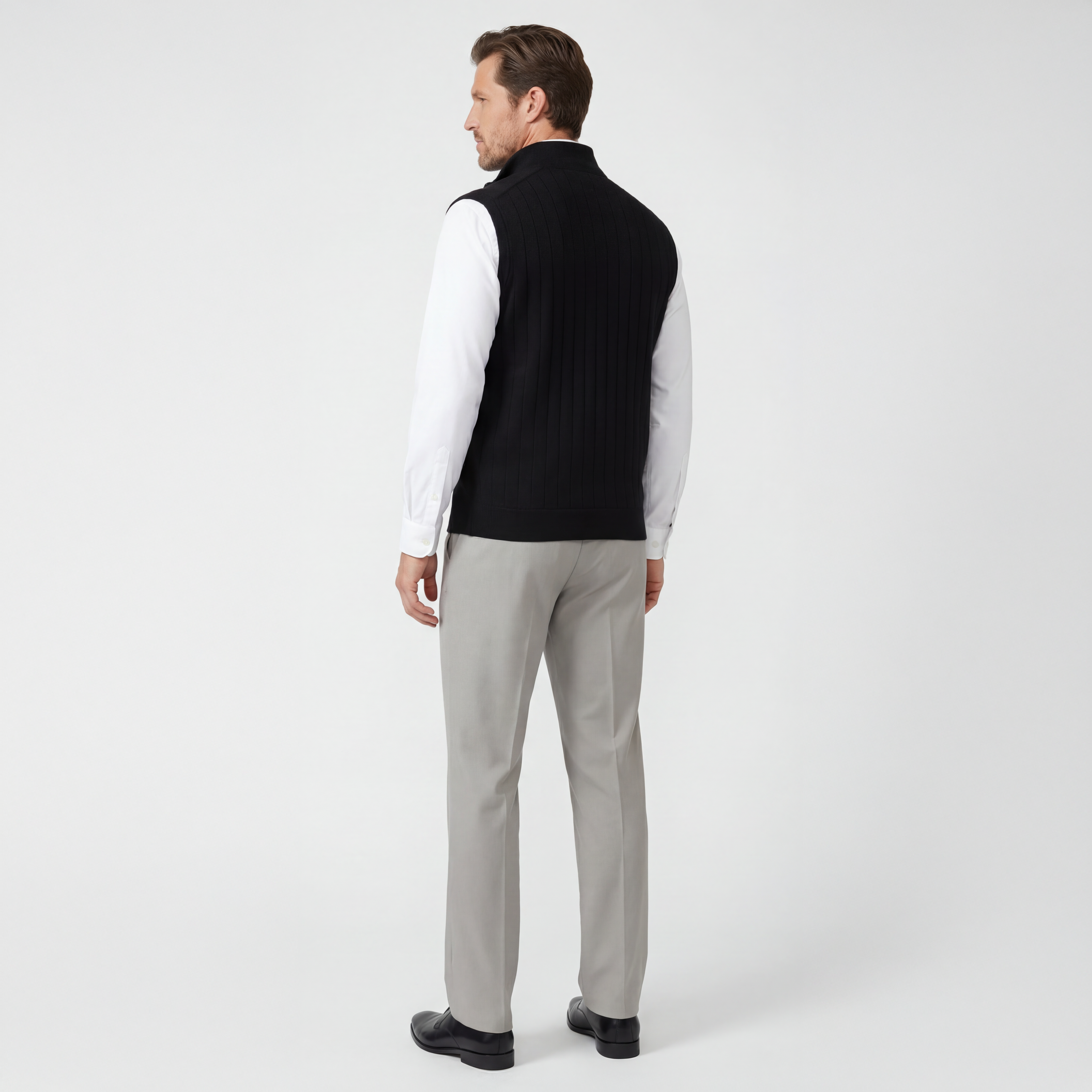 Signature Merino Lined Quarter-Zip Mock Neck Wind Vest