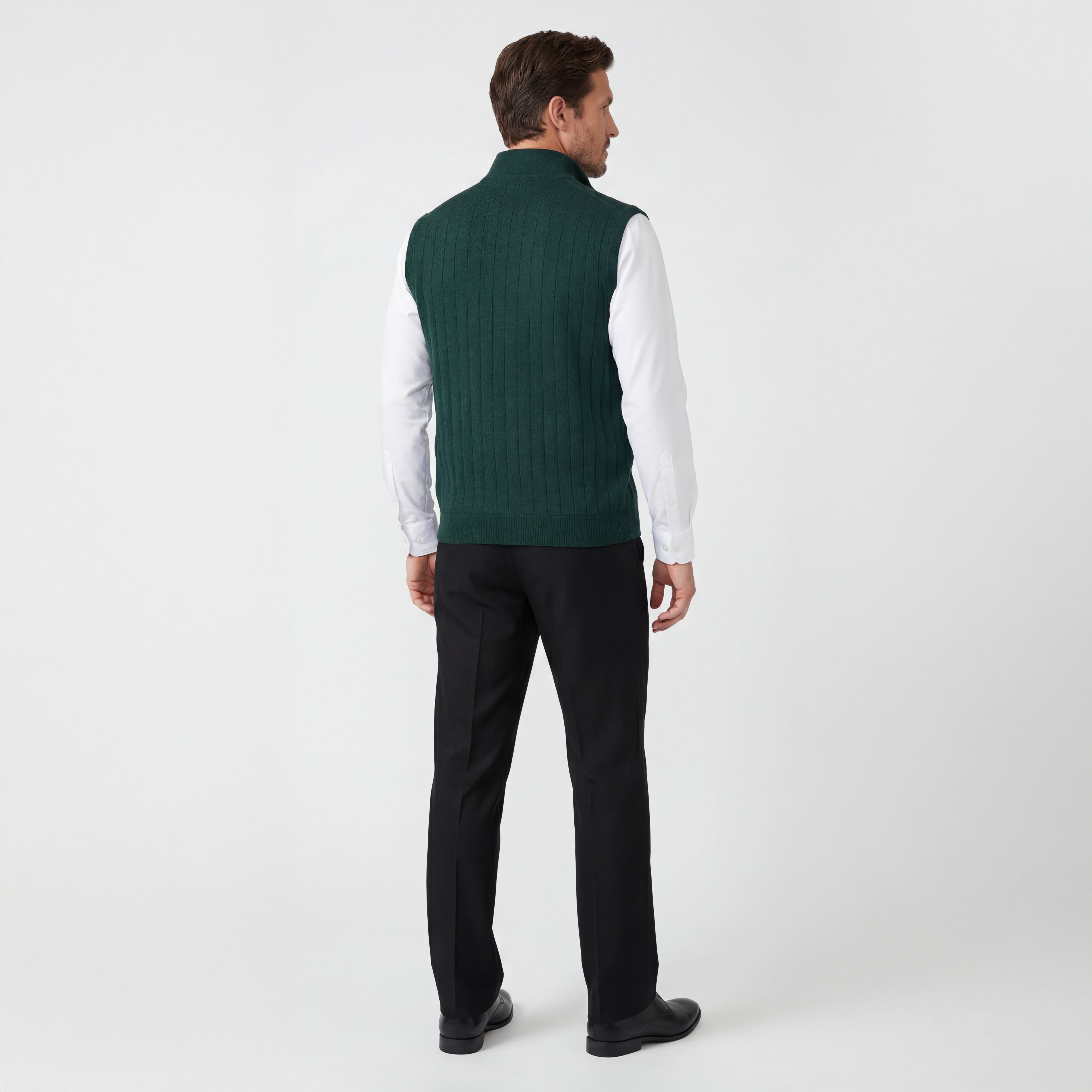 Signature Merino Lined Quarter-Zip Mock Neck Wind Vest