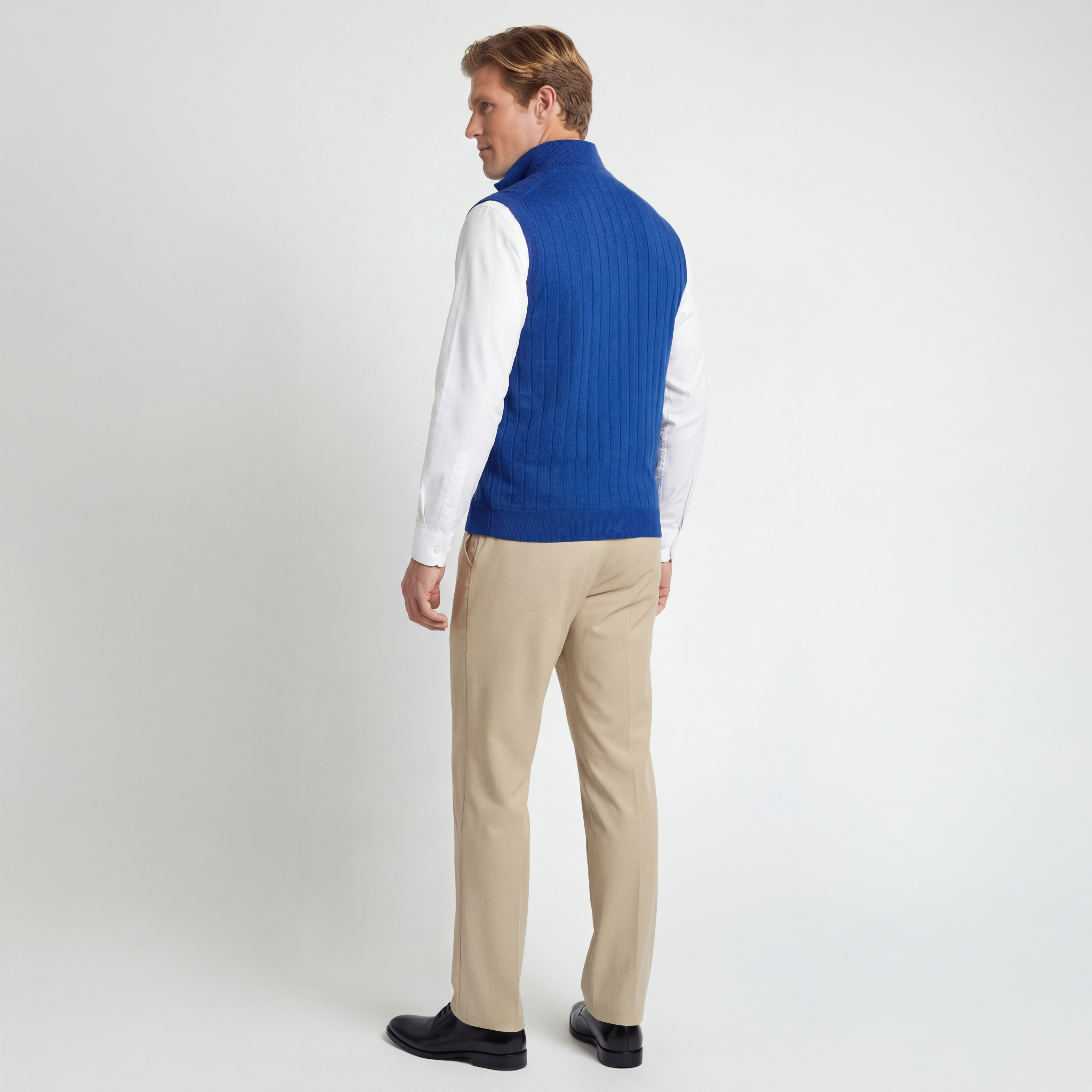 Signature Merino Lined Quarter-Zip Mock Neck Wind Vest