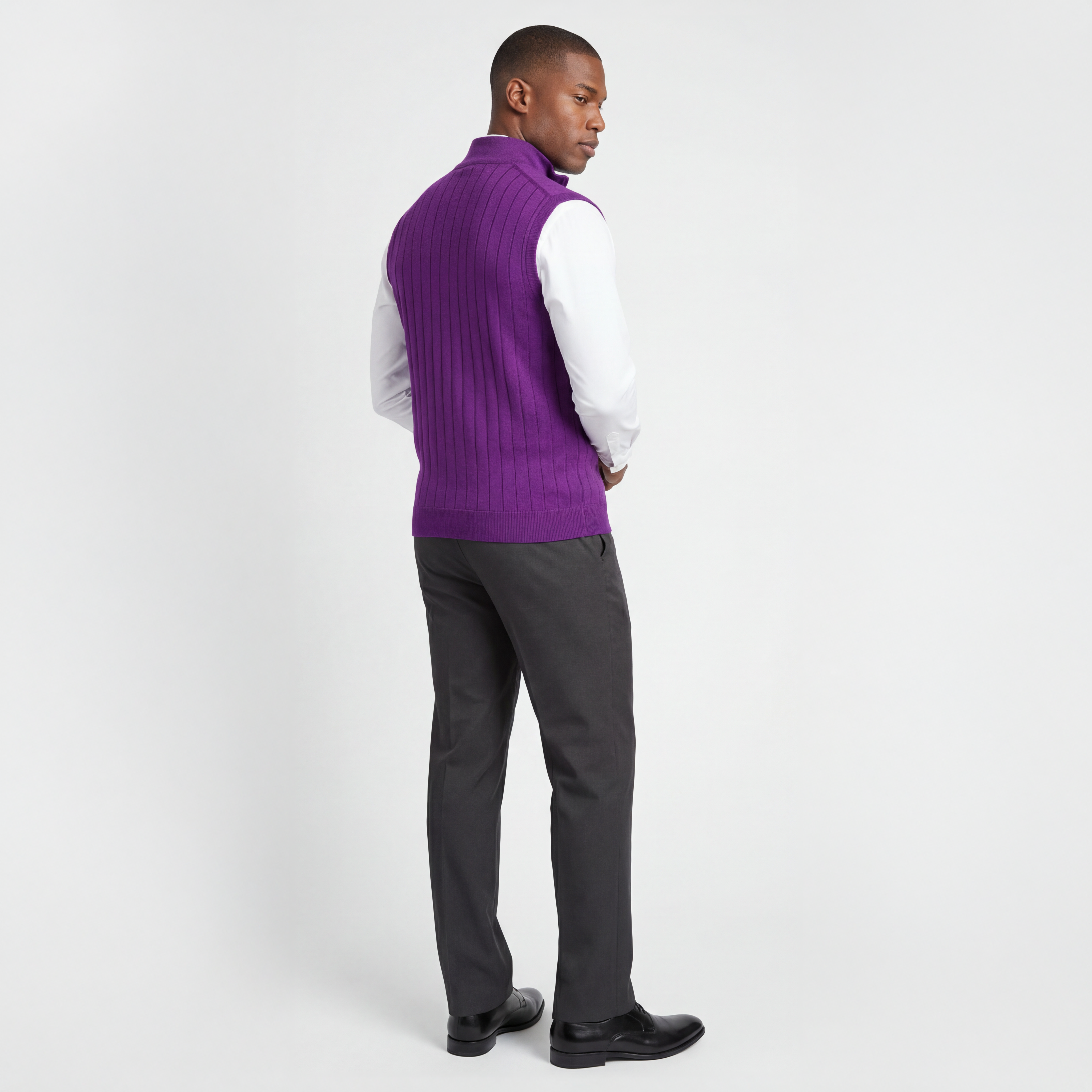 Signature Merino Lined Quarter-Zip Mock Neck Wind Vest