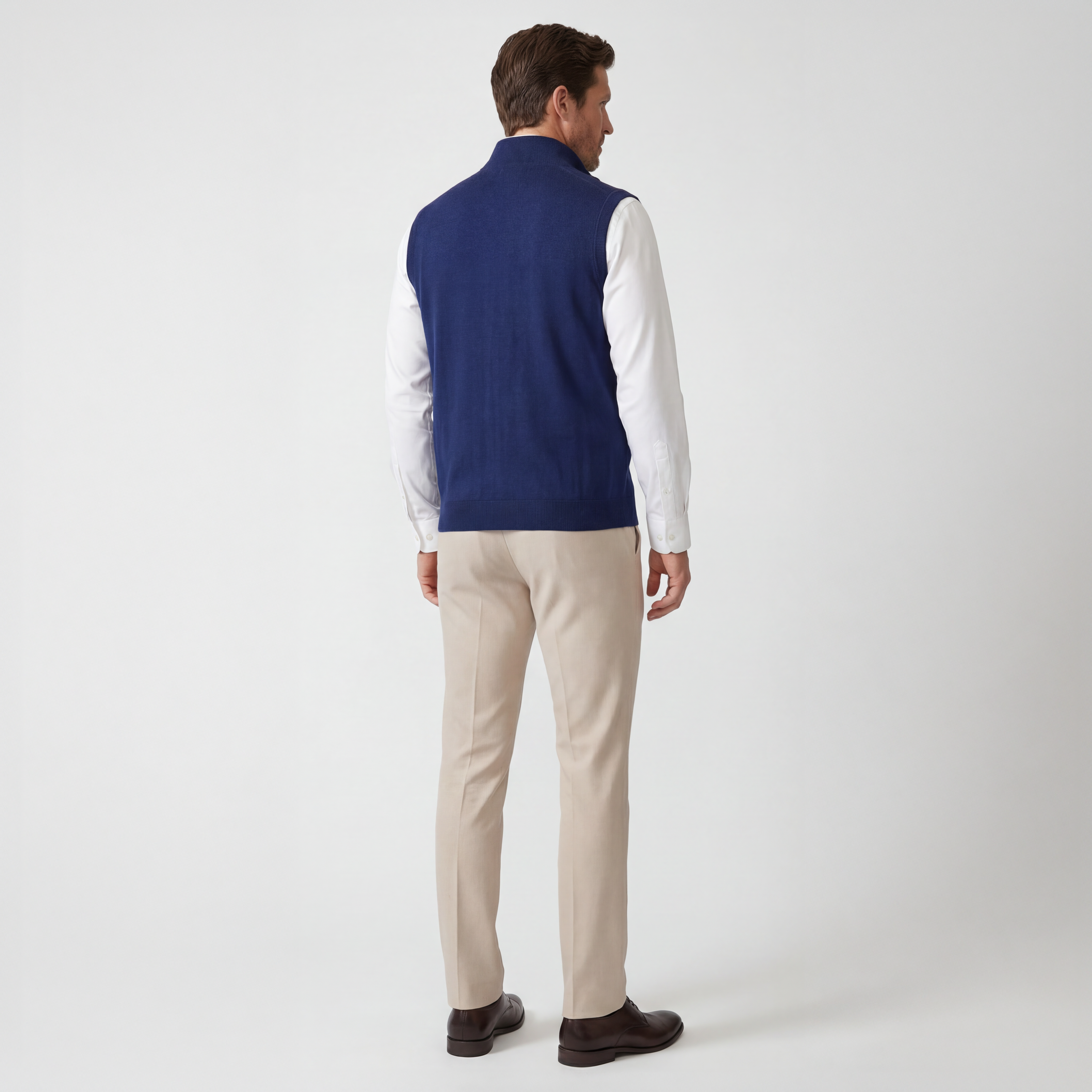 Signature Merino Lined Quarter-Zip Mock Neck Wind Vest
