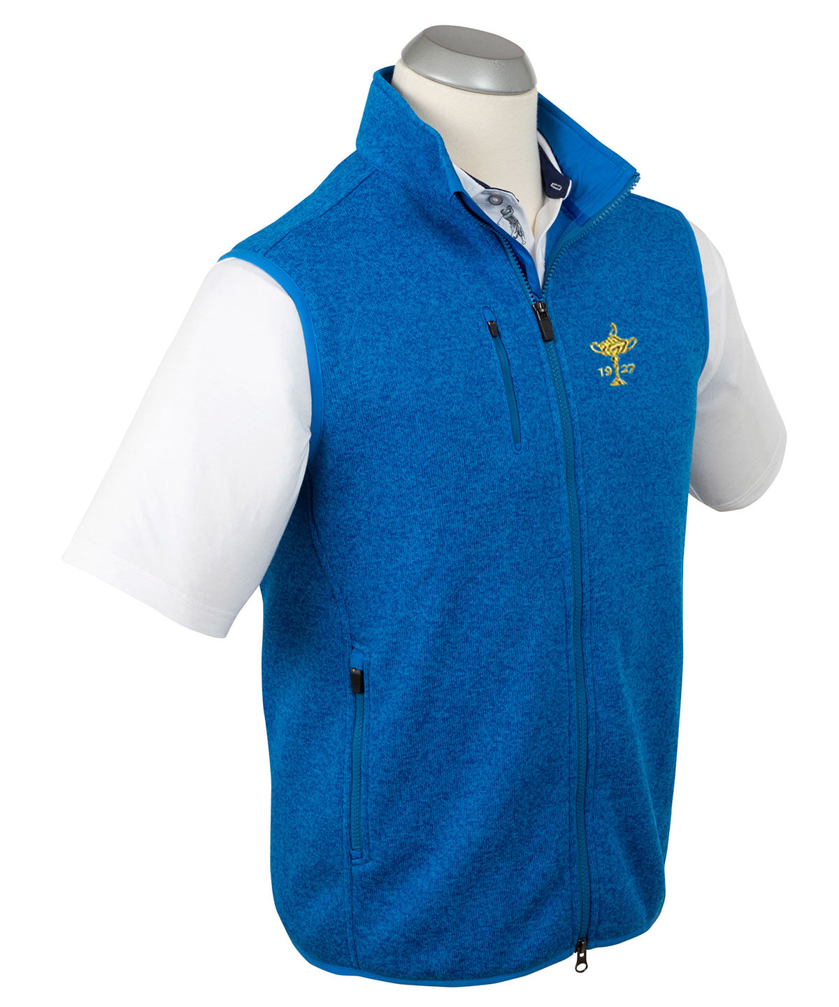 1927 Ryder Cup Performance Heathered Full Zip Fleece Vest