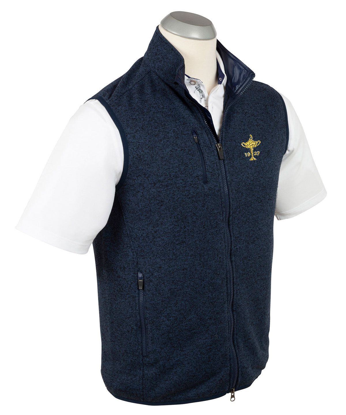 1927 Ryder Cup Performance Heathered Full Zip Fleece Vest