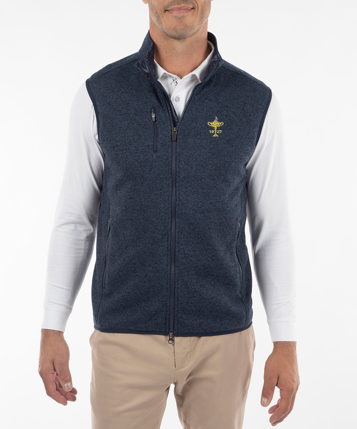 1927 Ryder Cup Performance Heathered Full Zip Fleece Vest