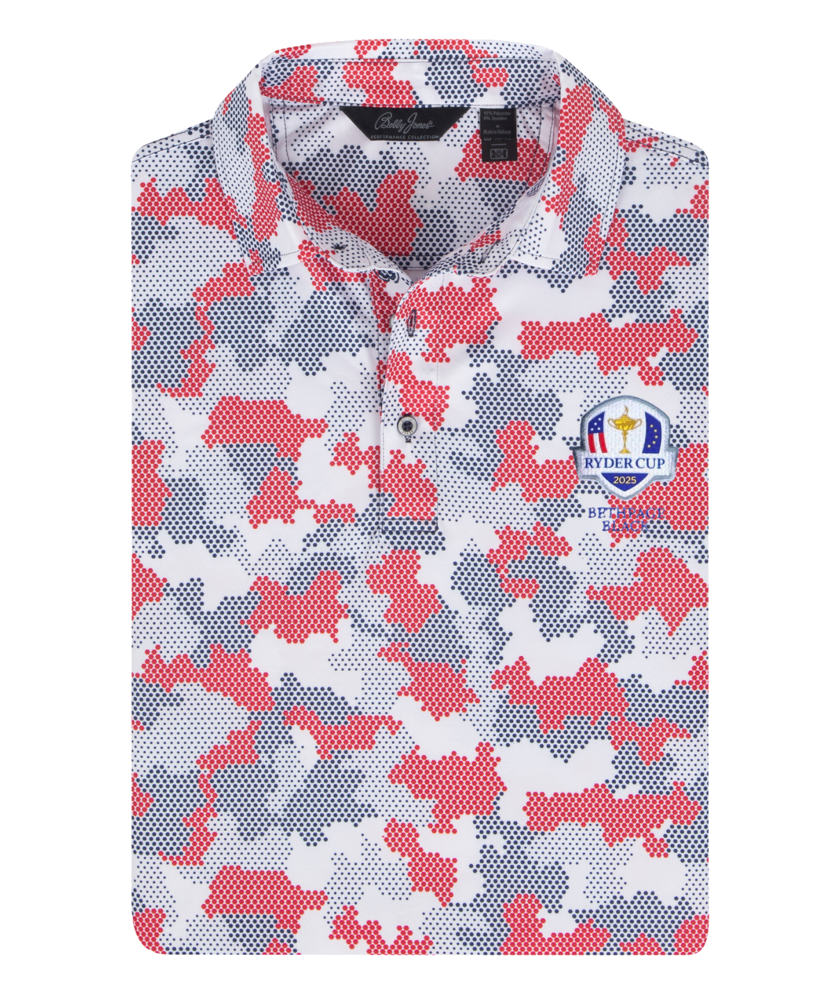 2025 Ryder Cup Performance Jersey Armed Forces Camo Print Polo