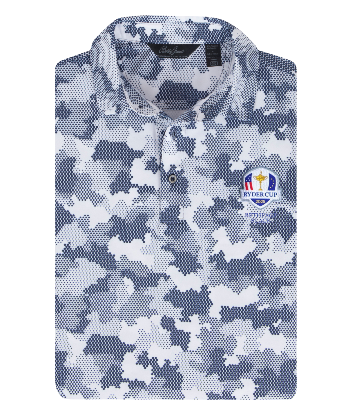 2025 Ryder Cup Performance Jersey Armed Forces Camo Print Polo