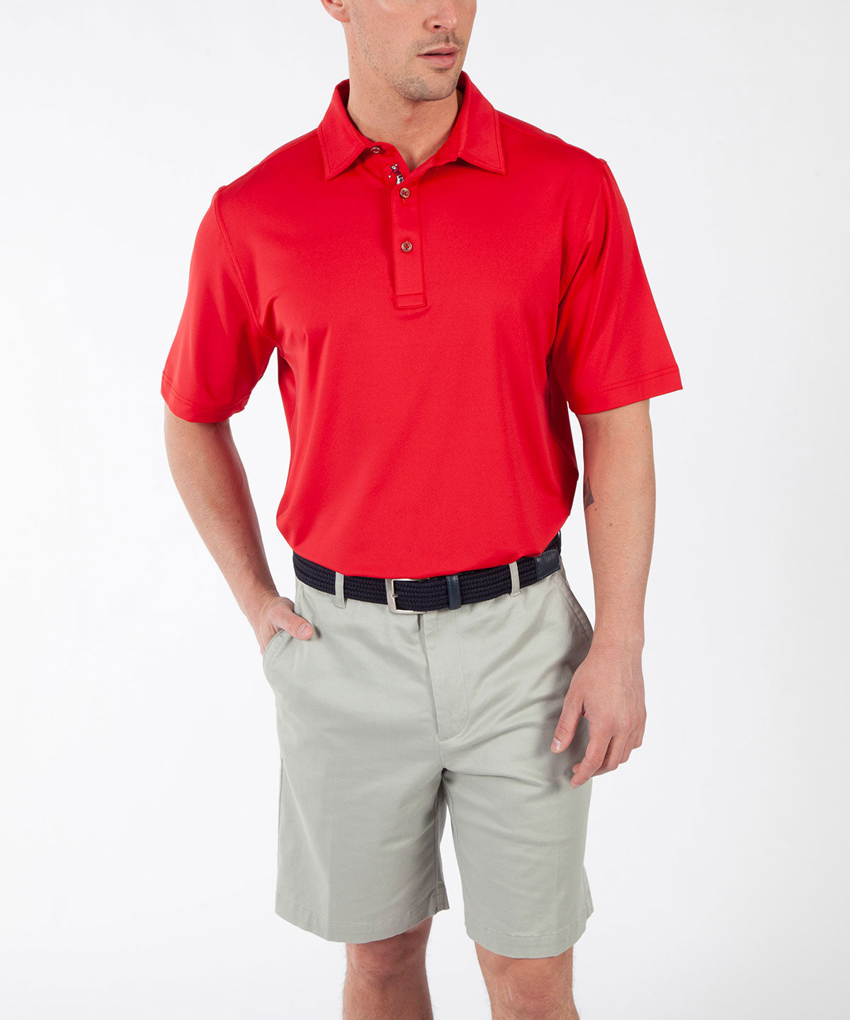 Performance Solid Jersey Short Sleeve Polo Shirt