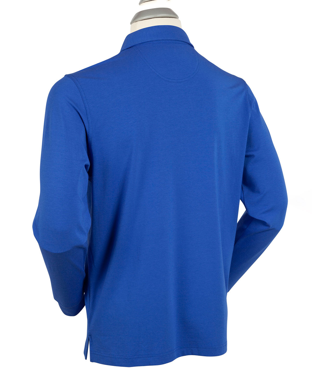 Signature Liquid Cotton Spread Collar Long-Sleeve Polo